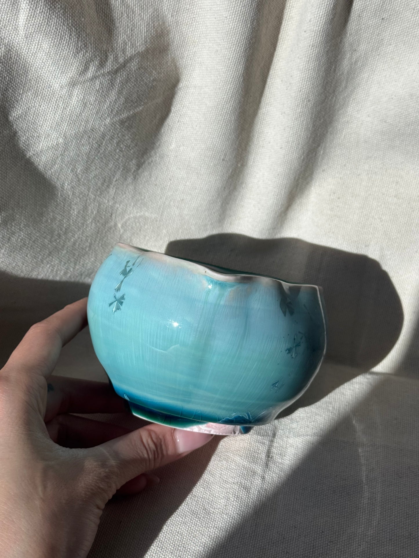 MATCHA BOWL OCEAN DRIP EGGSHELL KATAKUCHI 🌸