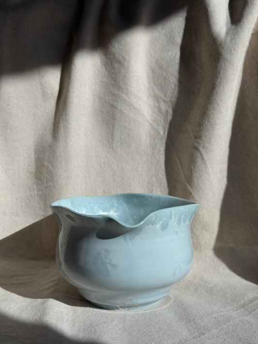 MATCHA BOWL MINTY GREEN IRREGULAR FLORAL KATAKUCHI 🌸