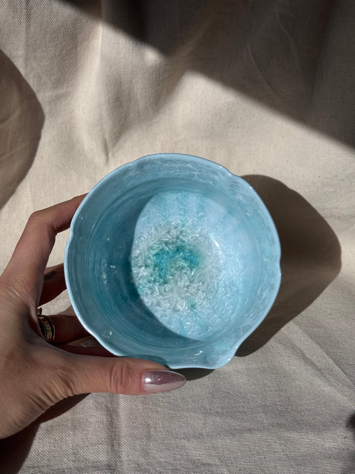 MATCHA BOWL BLUE MINTY FLORAL KATAKUCHI 🌸