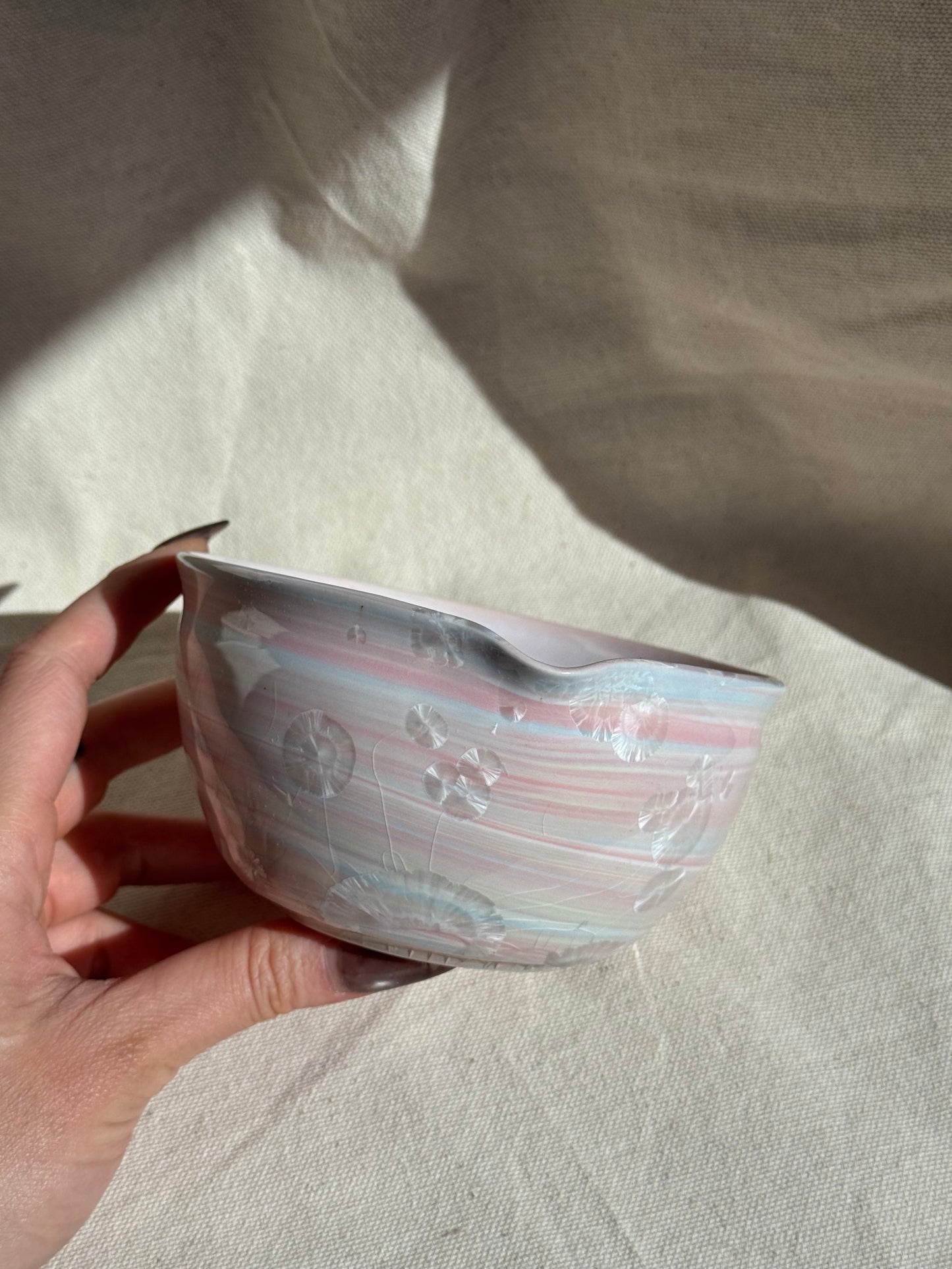 MATCHA BOWL RAINBOW GLAZE KATAKUCHI 🌸