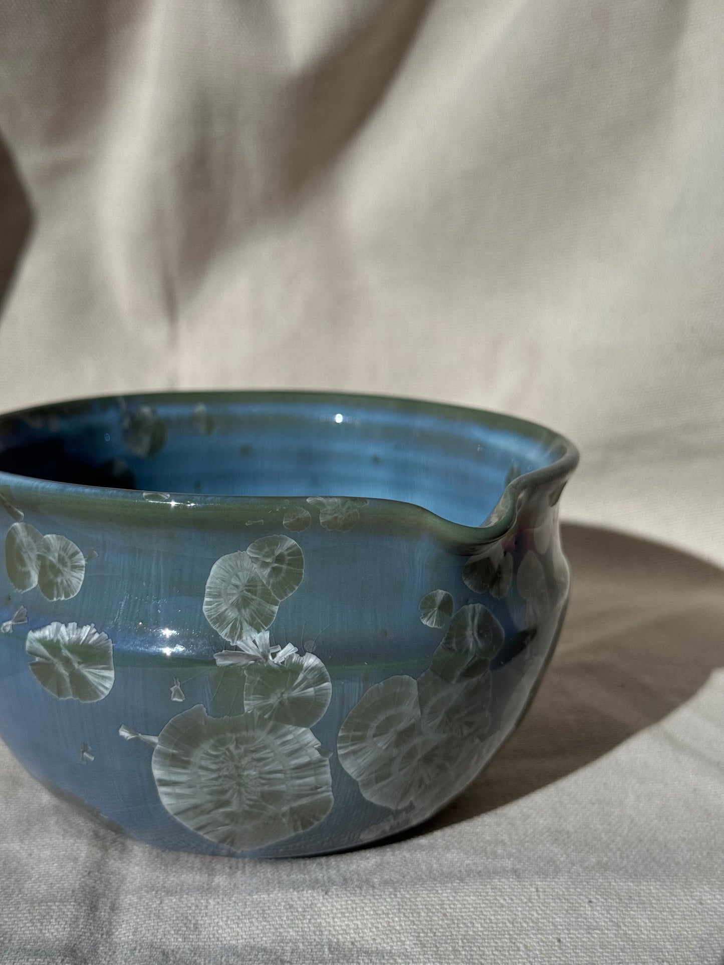 MATCHA BOWL GREEN BLUE GLAZE KATAKUCHI 🌸