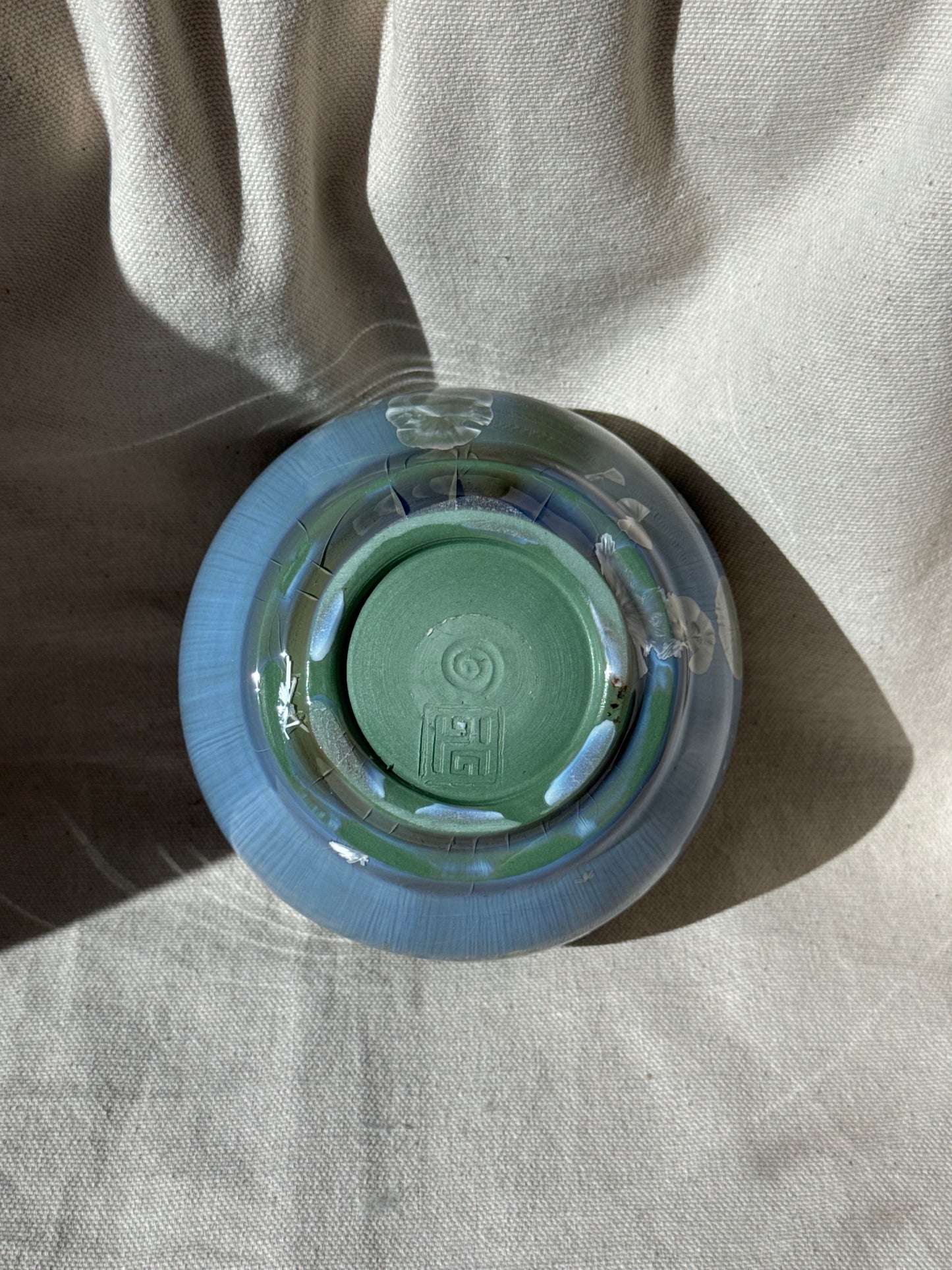 MATCHA BOWL BLUE GREEN IRREGULAR KATAKUCHI 🌸