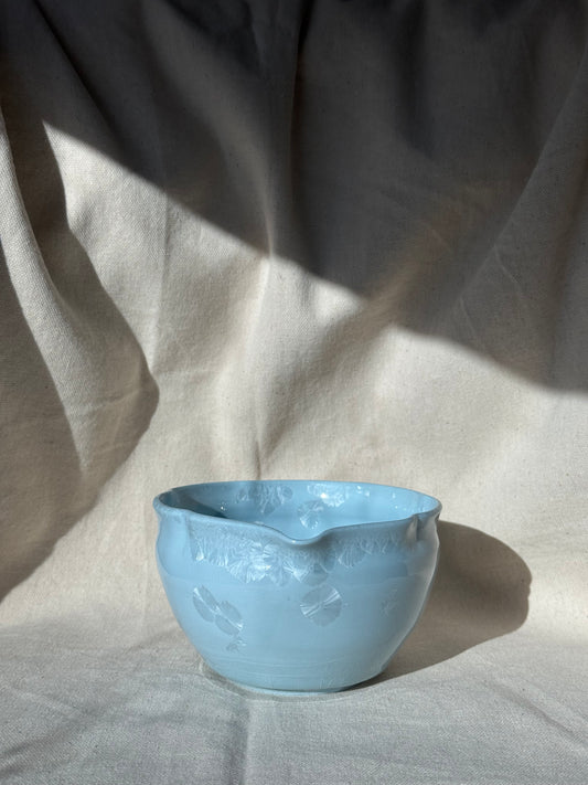 MATCHA BOWL BABY BLUE FLORAL KATAKUCHI 🌸