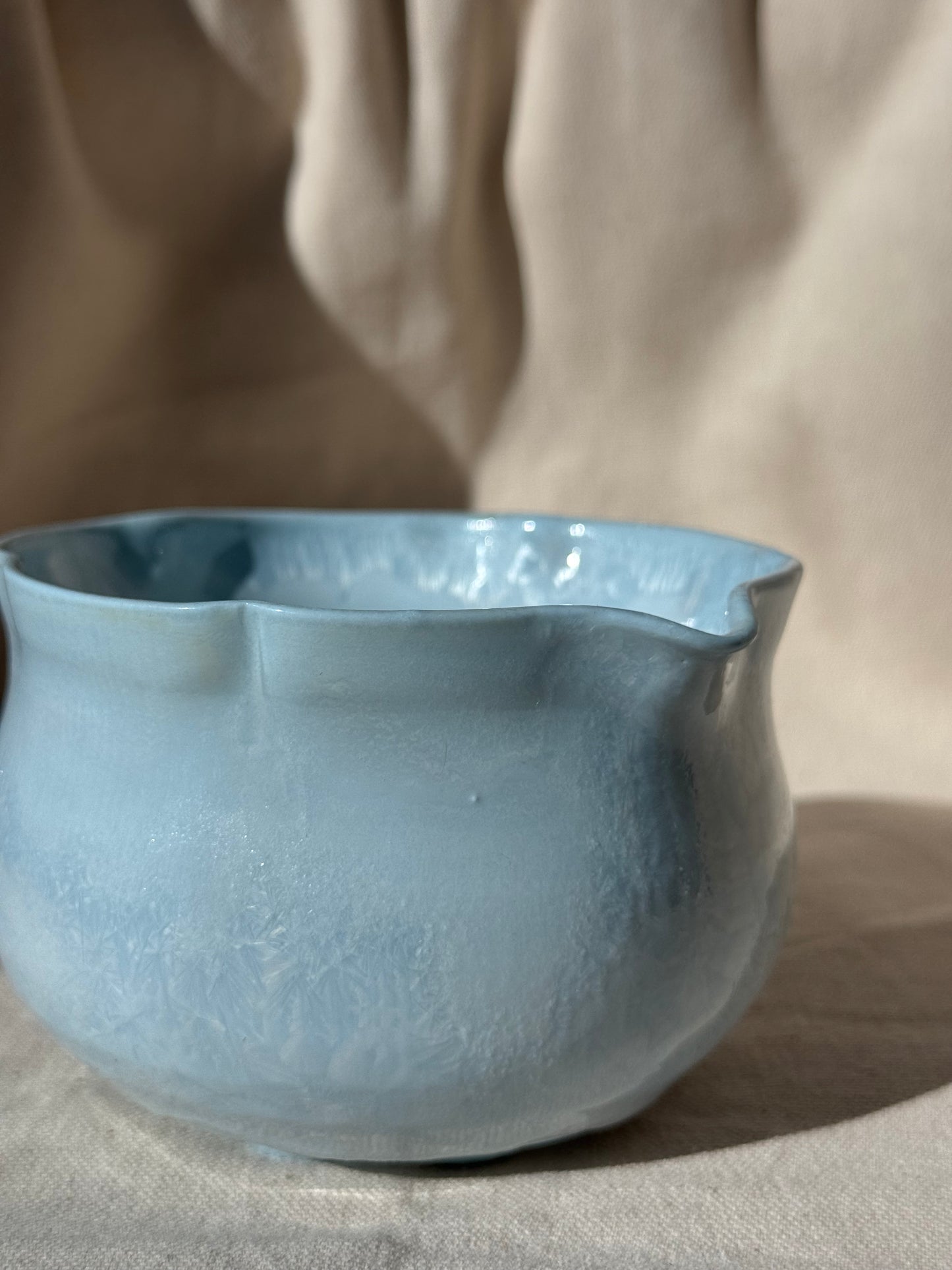 MATCHA BOWL BABY BLUE FLORAL KATAKUCHI 🌸