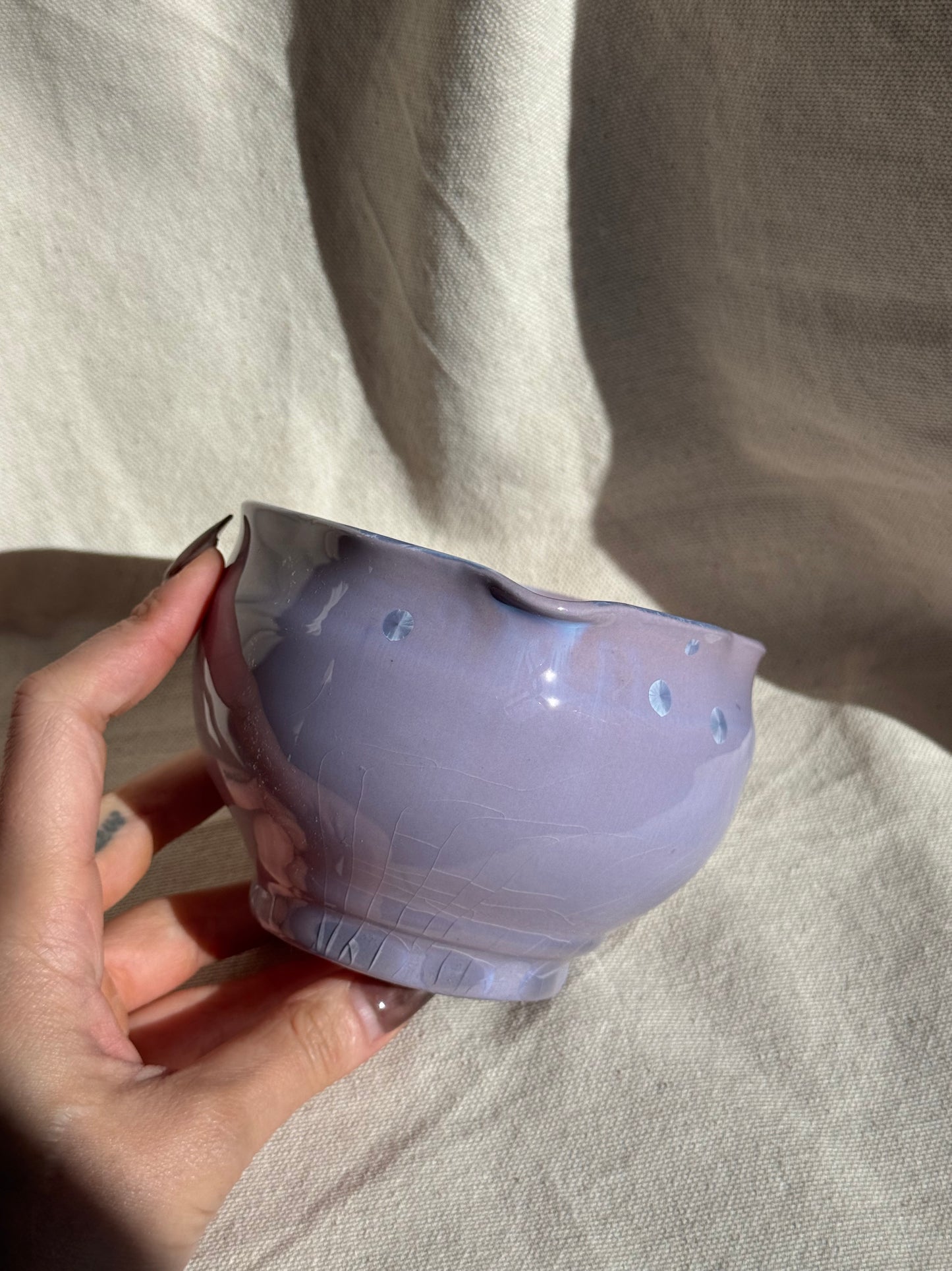 MATCHA BOWL PURPLE FLORAL LOVE KATAKUCHI 🌸