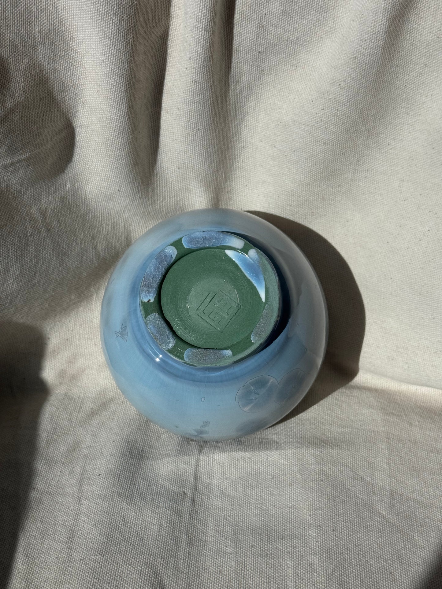 MATCHA BOWL BLUE GREEN CLAY KATAKUCHI 🌸