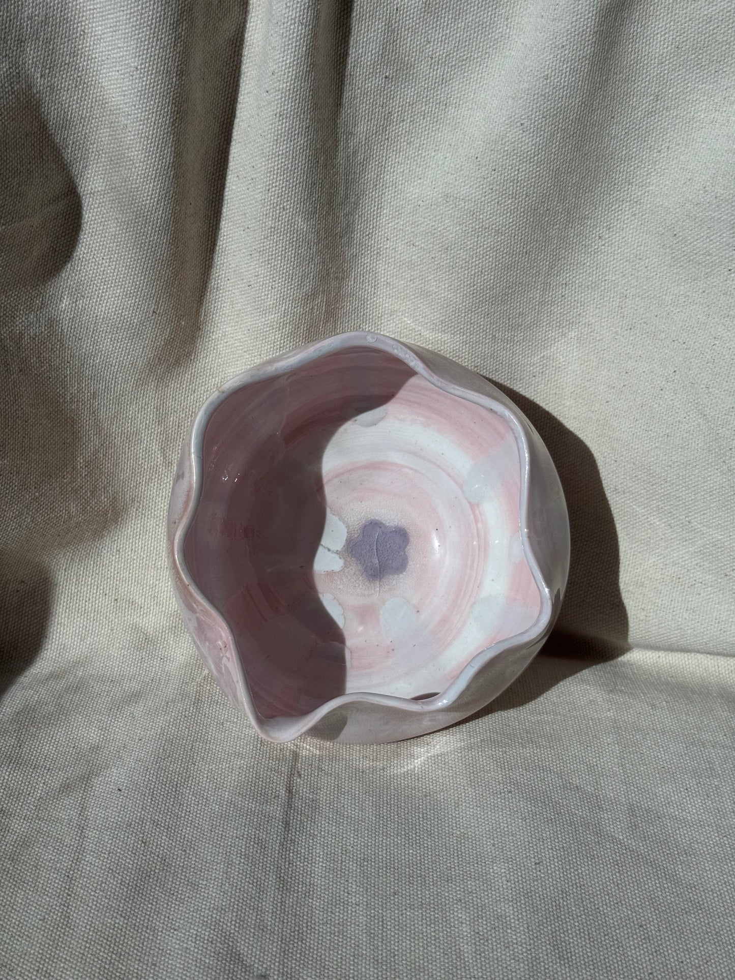 MATCHA BOWL MILKY PINK IRREGULAR KATAKUCHI 🌸