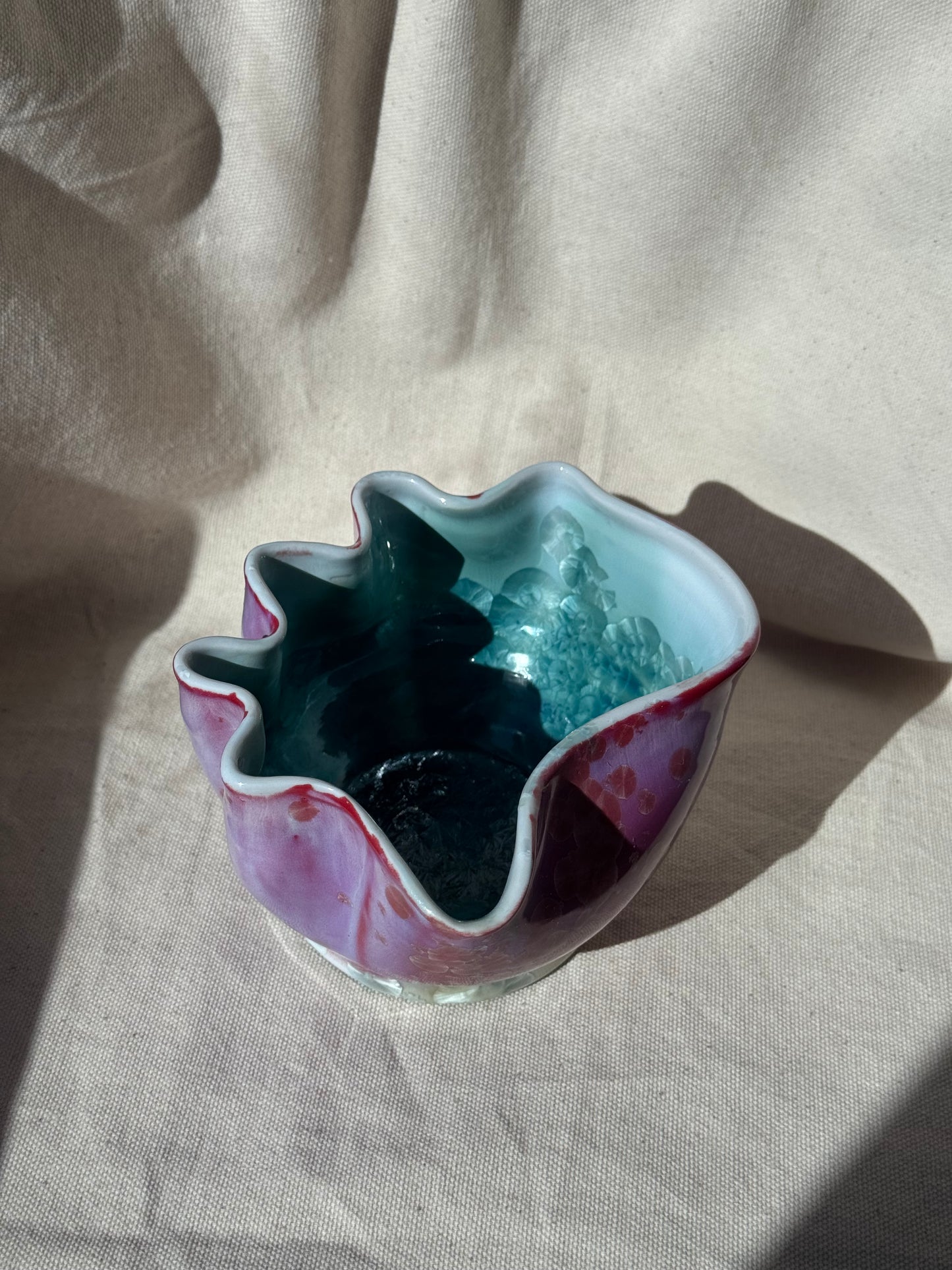 MATCHA BOWL 2 TONE PURPLE GREEN SEASHELL KATAKUCHI 🌸