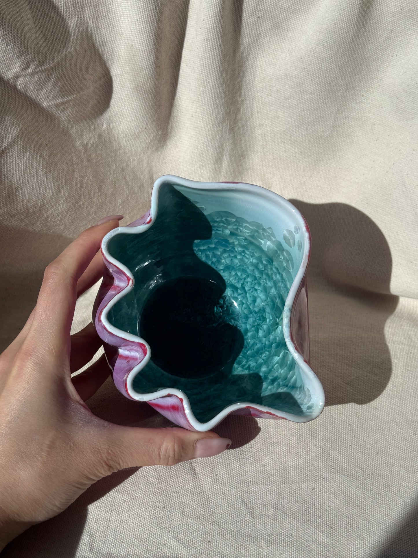 MATCHA BOWL 2 TONE PURPLE GREEN SEASHELL KATAKUCHI 🌸