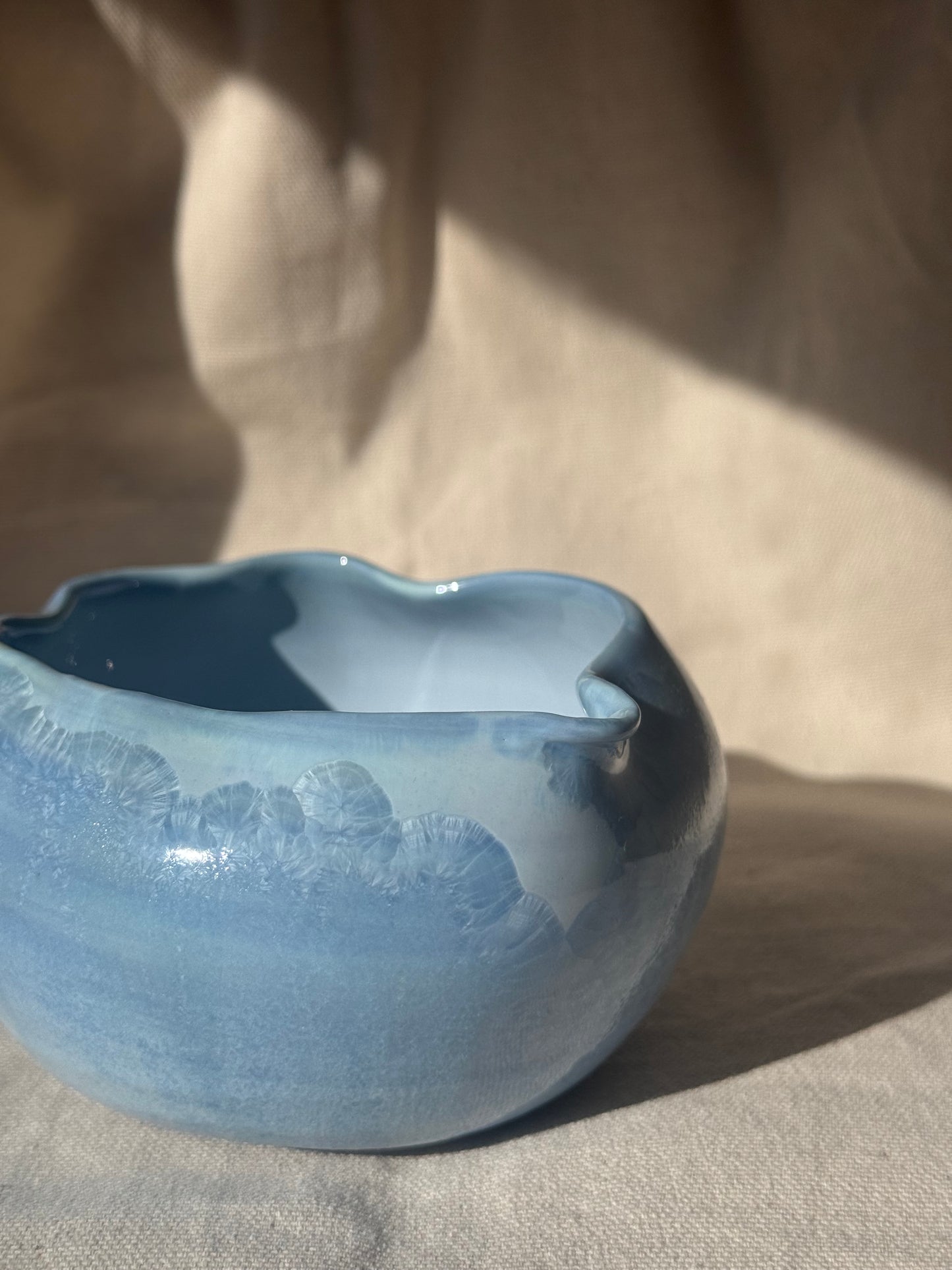 MATCHA BOWL BLUE LILAC EGGSHELL KATAKUCHI 🌸