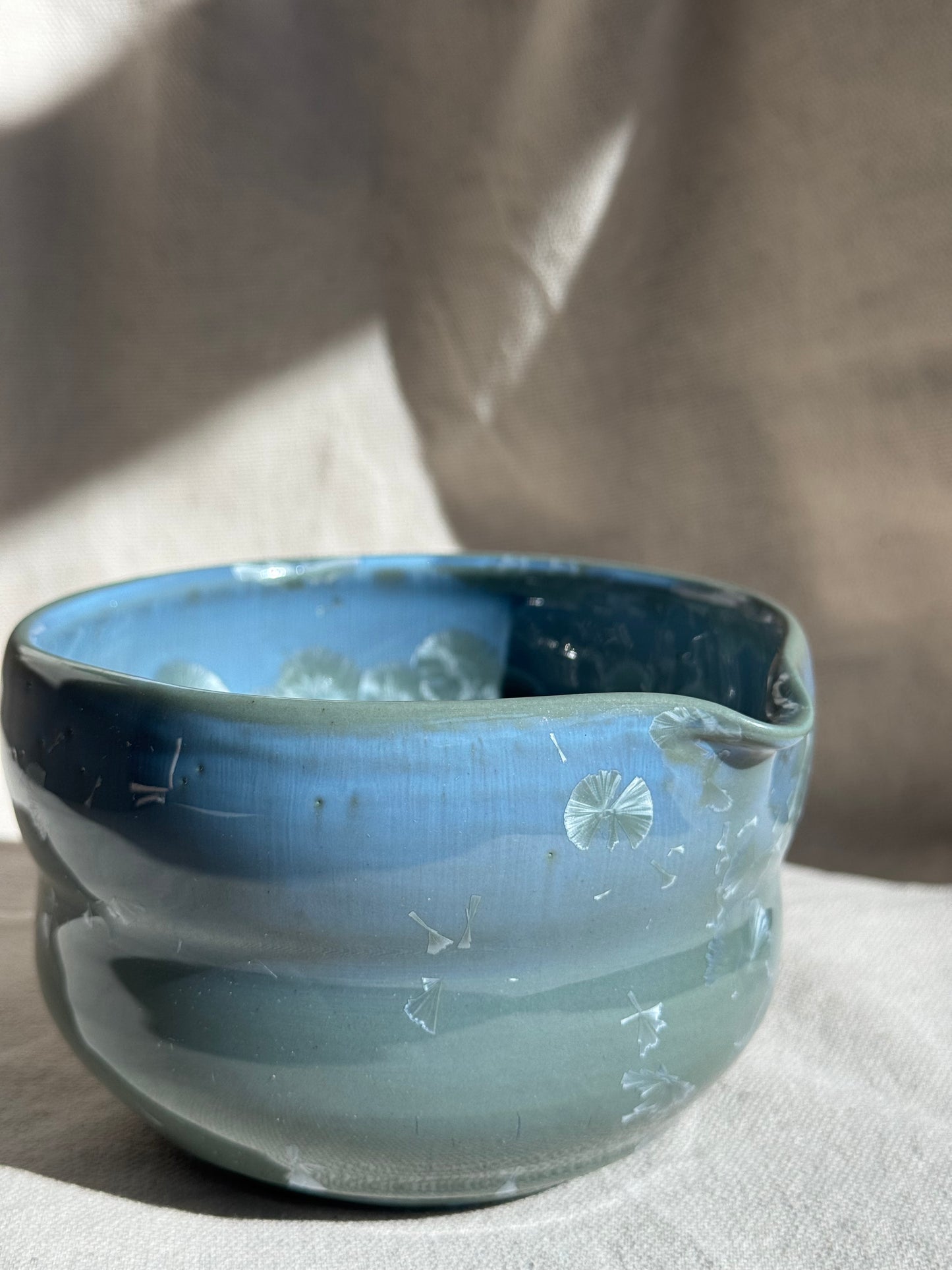 MATCHA BOWL GREEN BLUE OMBRÉ IRREGULAR KATAKUCHI 🌸