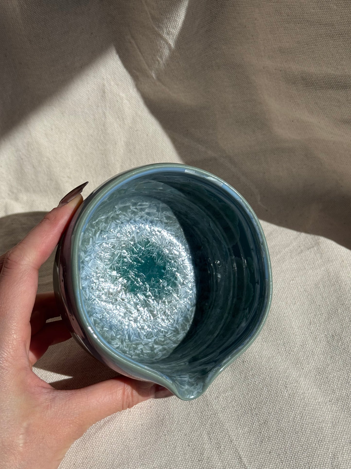 MATCHA BOWL GREEN BLUE OMBRÉ IRREGULAR KATAKUCHI 🌸