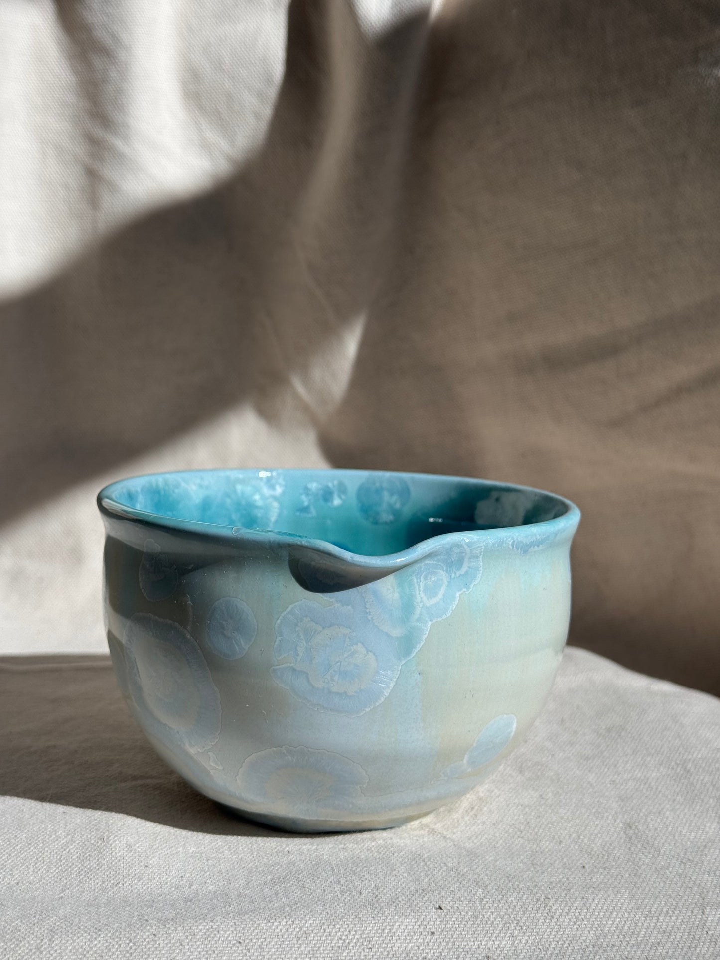 MATCHA BOWL BLUE YELLOW TONE KATAKUCHI 🌸