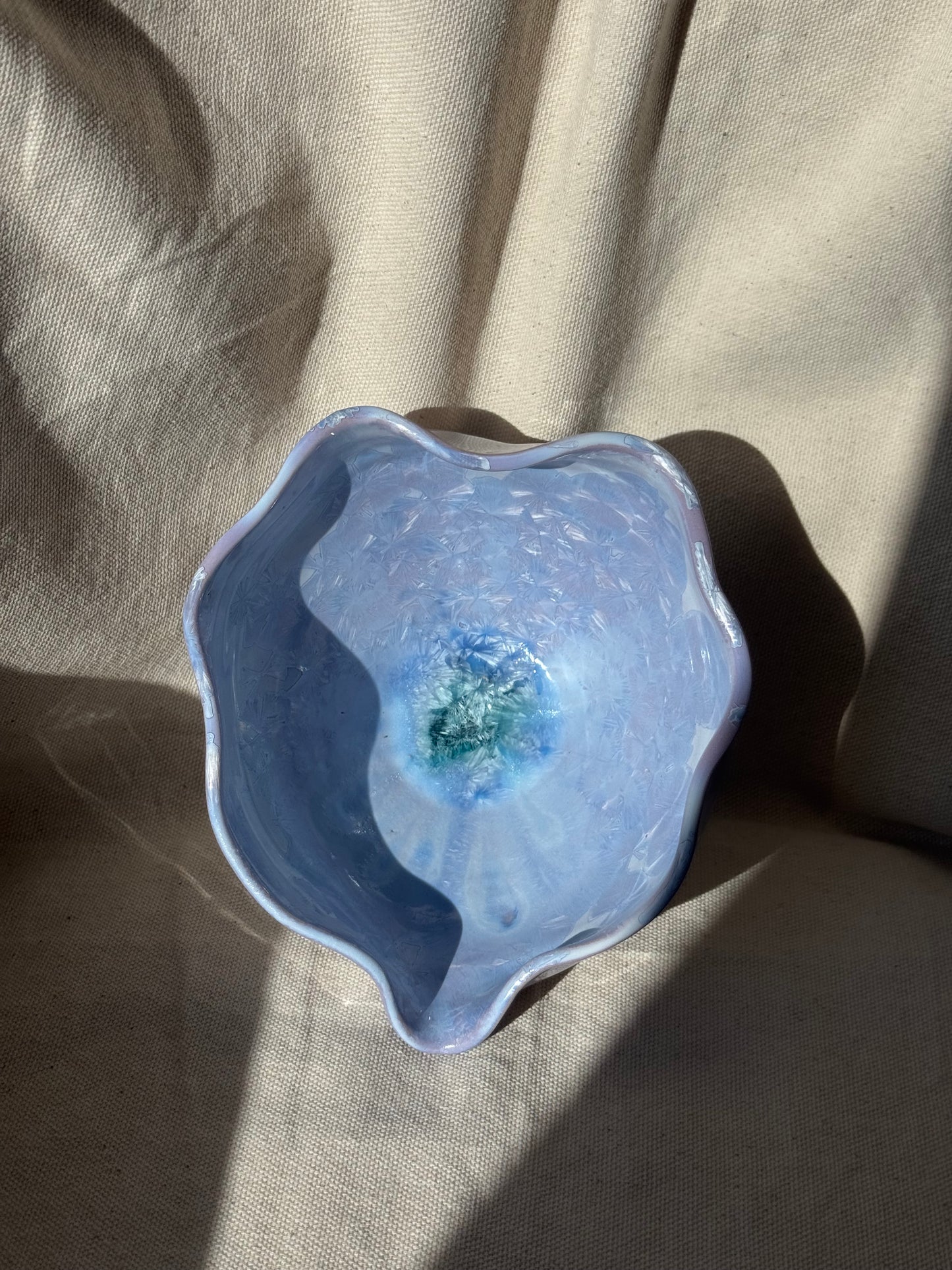 MATCHA BOWL LILAC IRREGULAR FLORAL KATAKUCHI 🌸