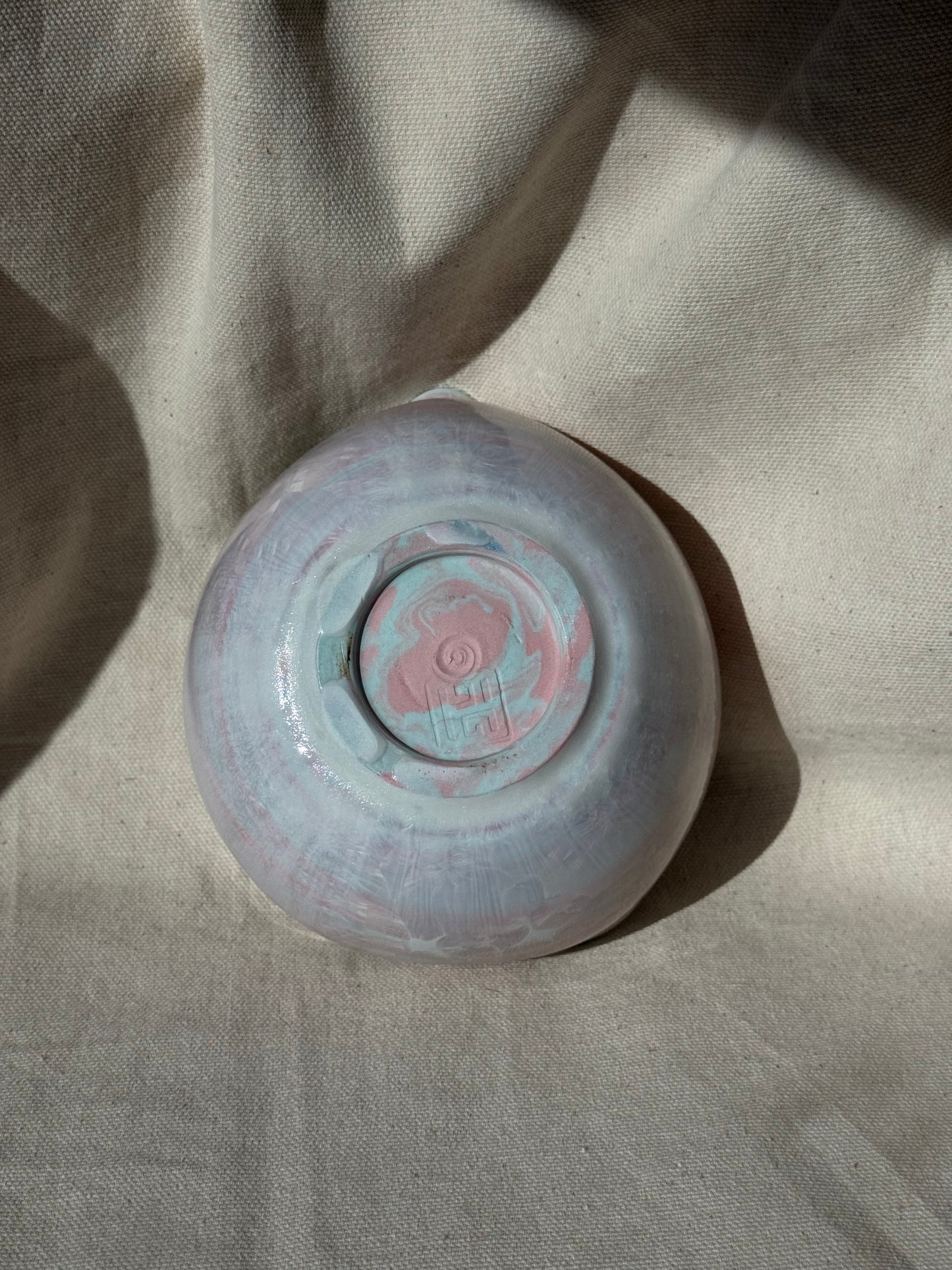 MATCHA BOWL LILAC MARBLE RUFFLE FLORAL KATAKUCHI 🌸