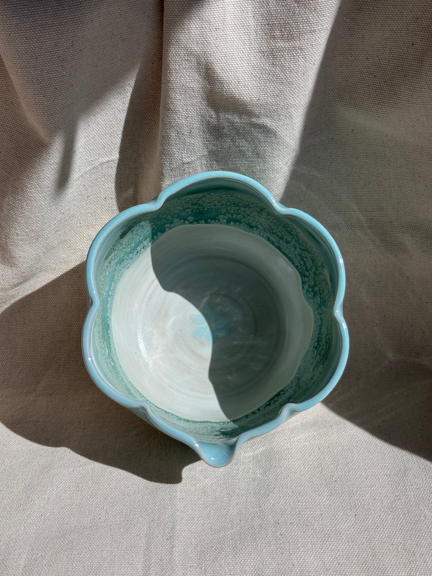 MATCHA BOWL GREEN OMBRE FLORAL KATAKUCHI 🌸