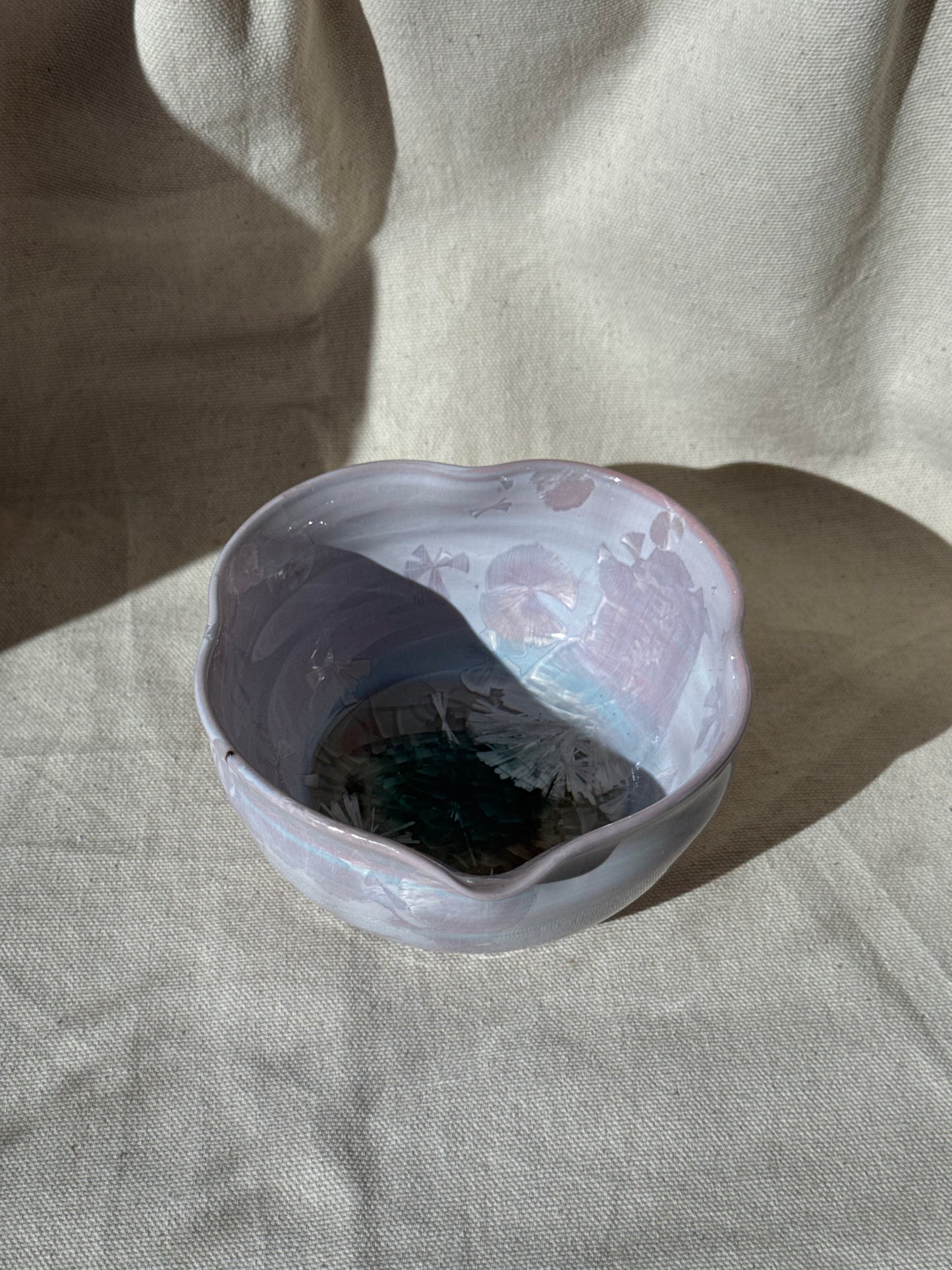 MATCHA BOWL BLUE PINK LILAC IRREGULAR KATAKUCHI 🌸