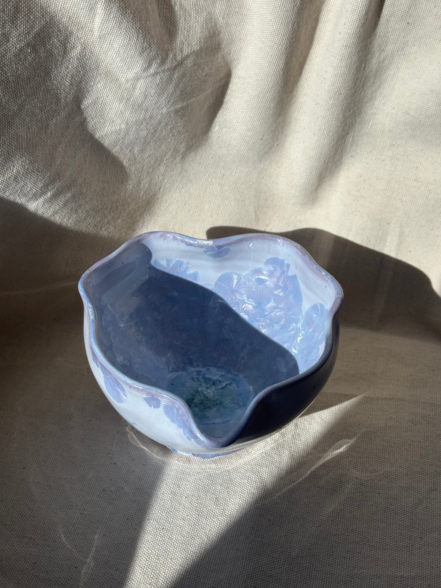 MATCHA BOWL LILAC IRREGULAR FLORAL KATAKUCHI 🌸