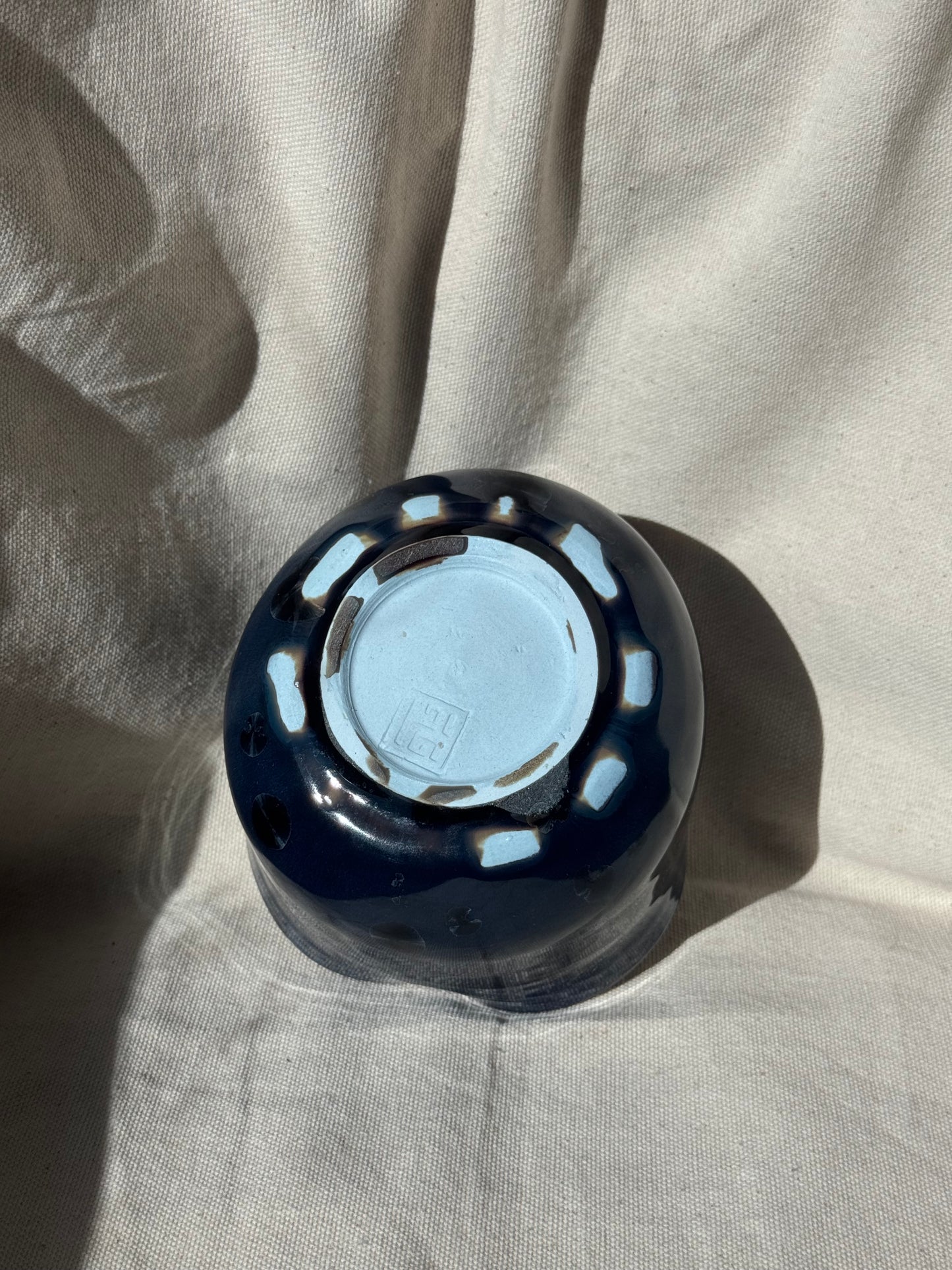 MATCHA BOWL 2 TONE BLUE IRREGULAR KATAKUCHI 🌸