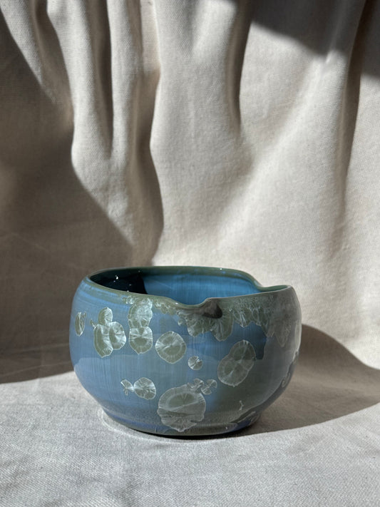 MATCHA BOWL BLUE GREEN IRREGULAR KATAKUCHI 🌸