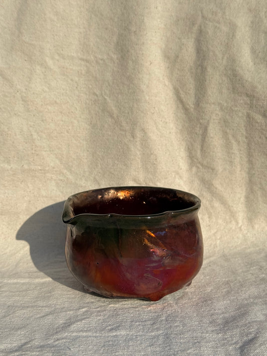 MATCHA BOWL FLORAL RAKU FIRING GLAZE 🌸