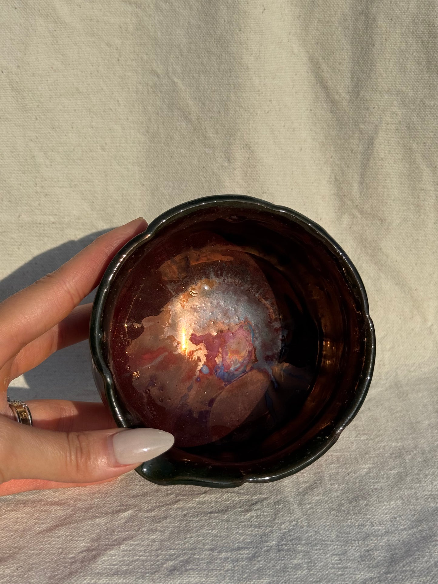 MATCHA BOWL FLORAL RAKU FIRING GLAZE 🌸