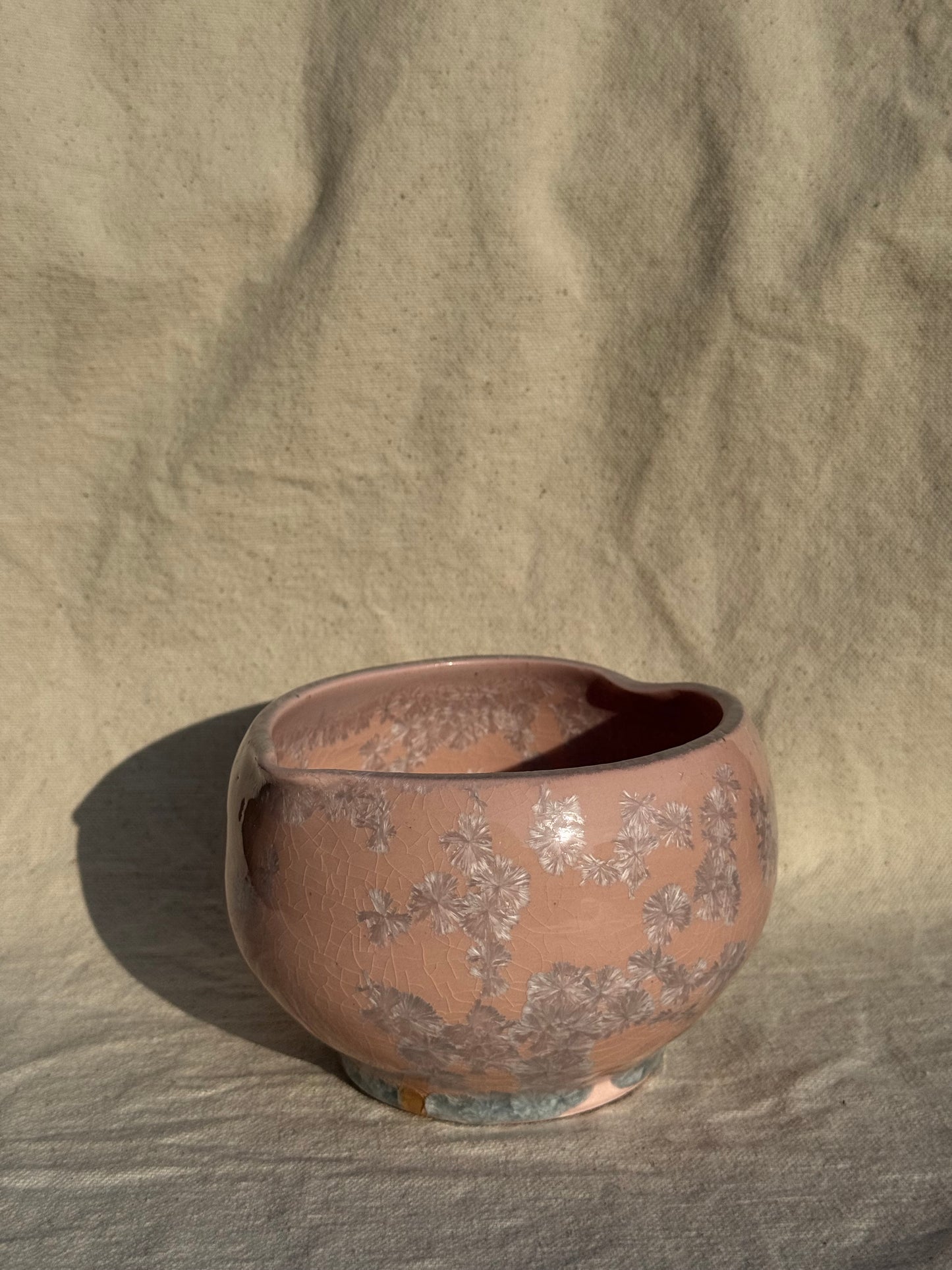 MATCHA BOWL PEACHY PINK GLAZE KATAKUCHI 🌸