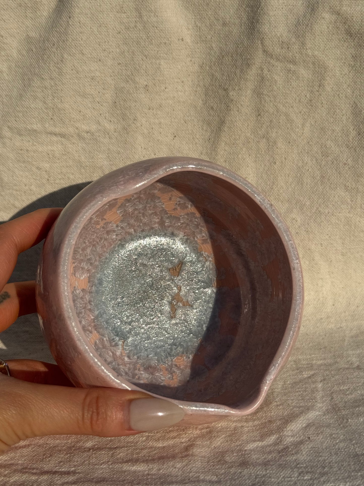 MATCHA BOWL PEACHY PINK GLAZE KATAKUCHI 🌸