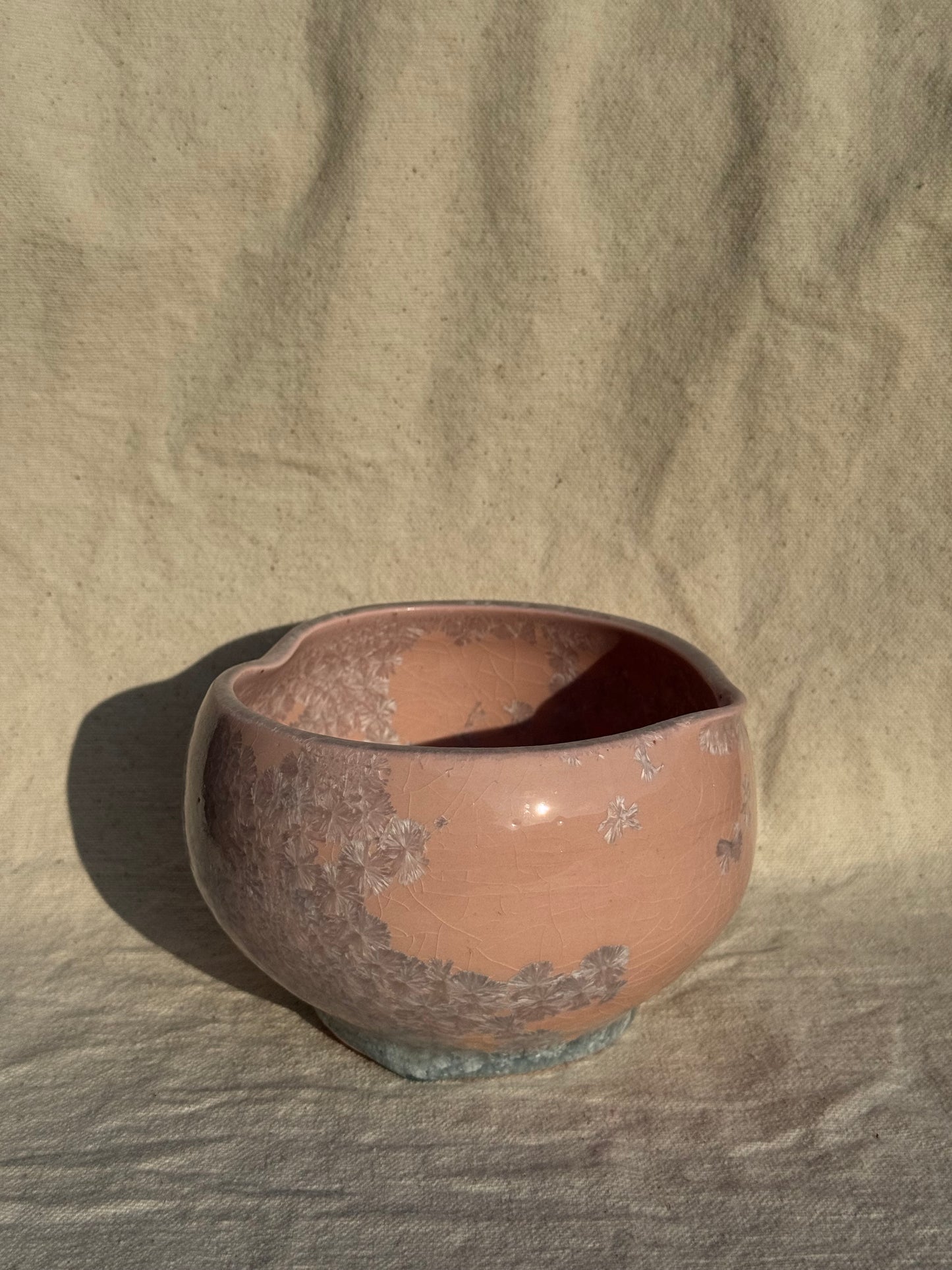 MATCHA BOWL PEACHY PINK GLAZE KATAKUCHI 🌸