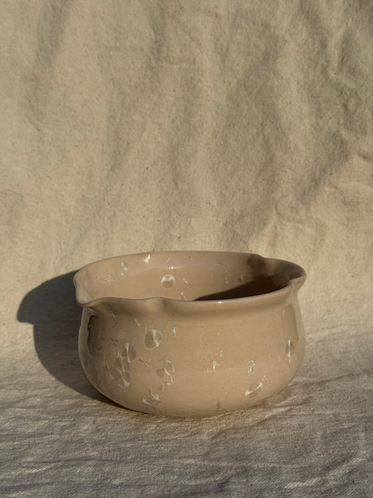MATCHA BOWL BEIGIE FLORAL KATAKUCHI 🌸