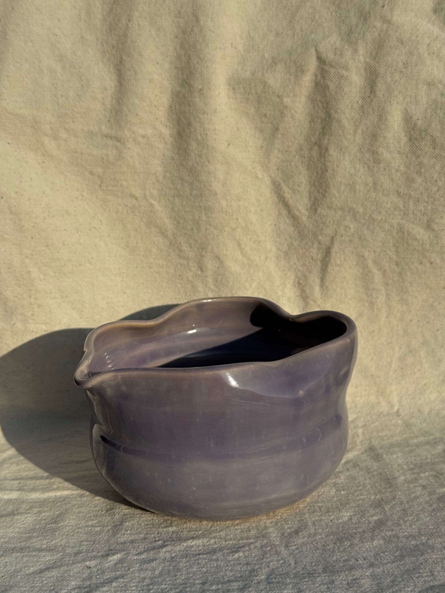 MATCHA BOWL PURPLE GLAZE KATAKUCHI 🌸