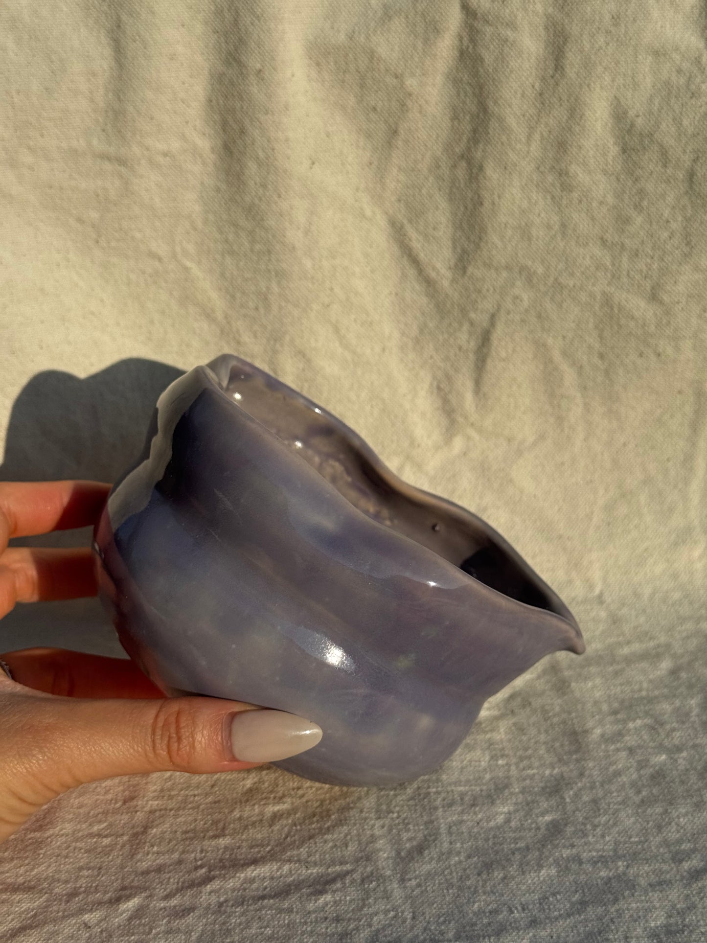 MATCHA BOWL PURPLE GLAZE KATAKUCHI 🌸