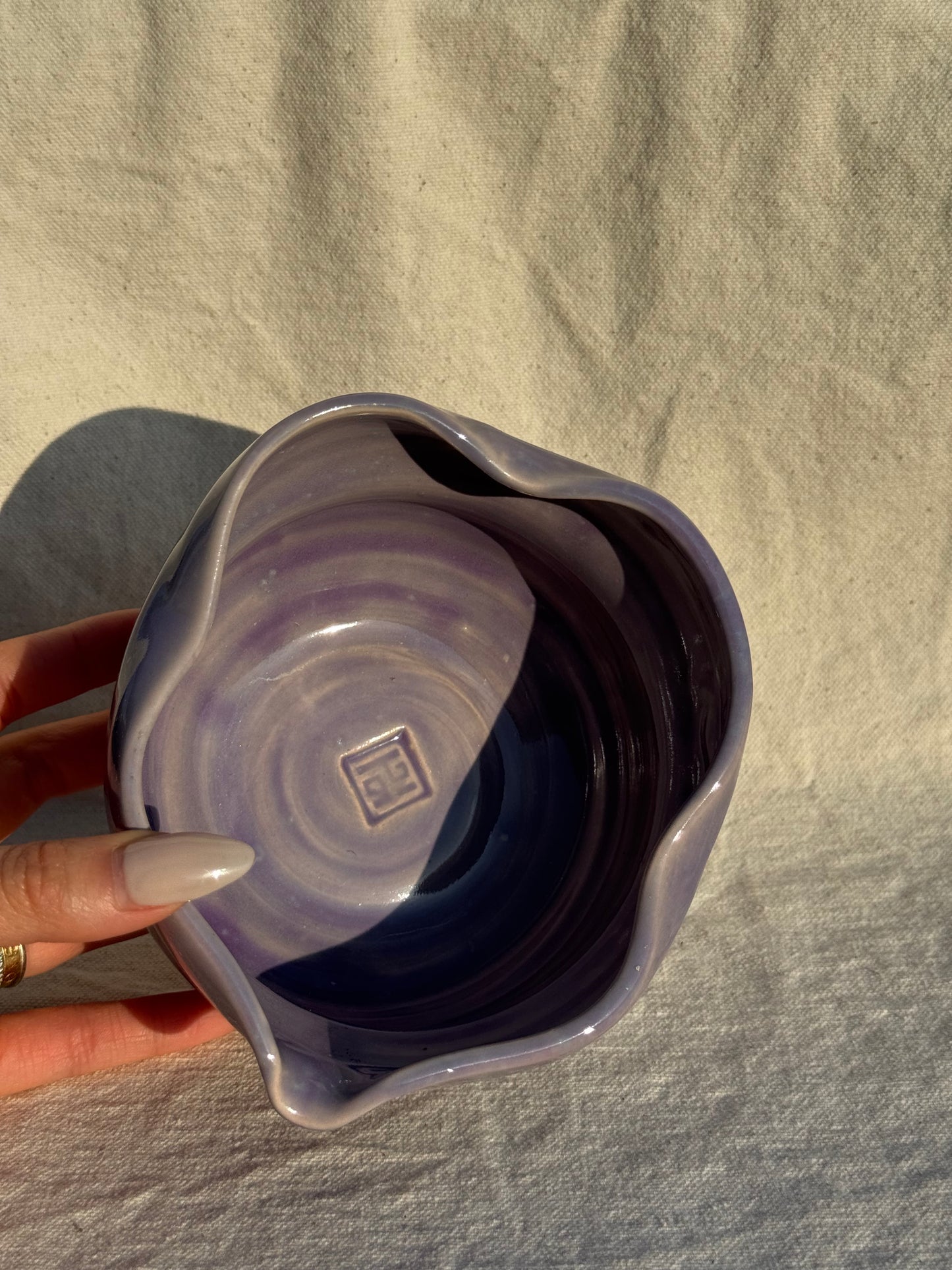 MATCHA BOWL PURPLE GLAZE KATAKUCHI 🌸