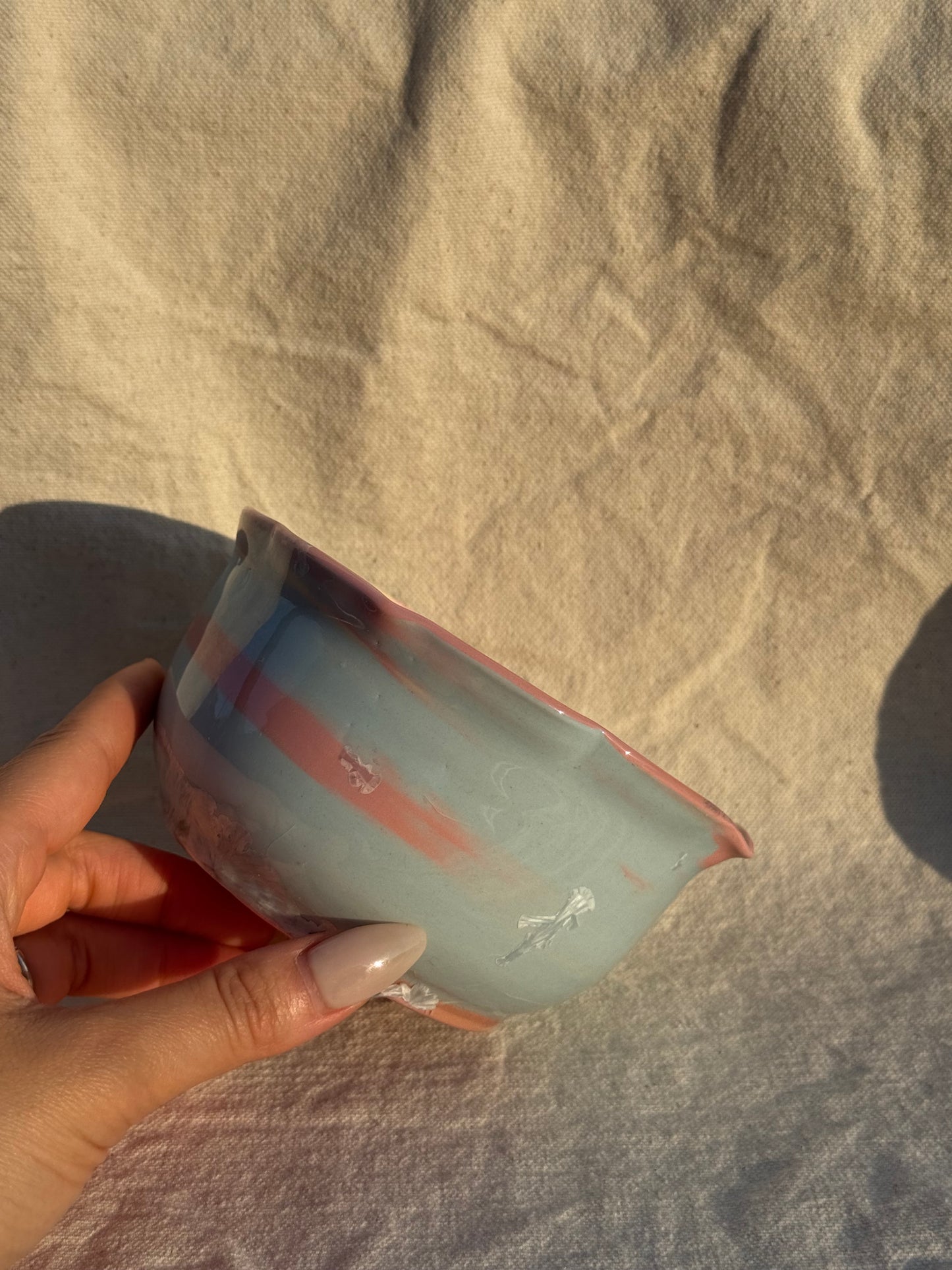 MATCHA BOWL FLORAL 2 TONE KATAKUCHI 🌸