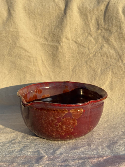 MATCHA BOWL FLORAL DEEP PURPLE KATAKUCHI 🌸