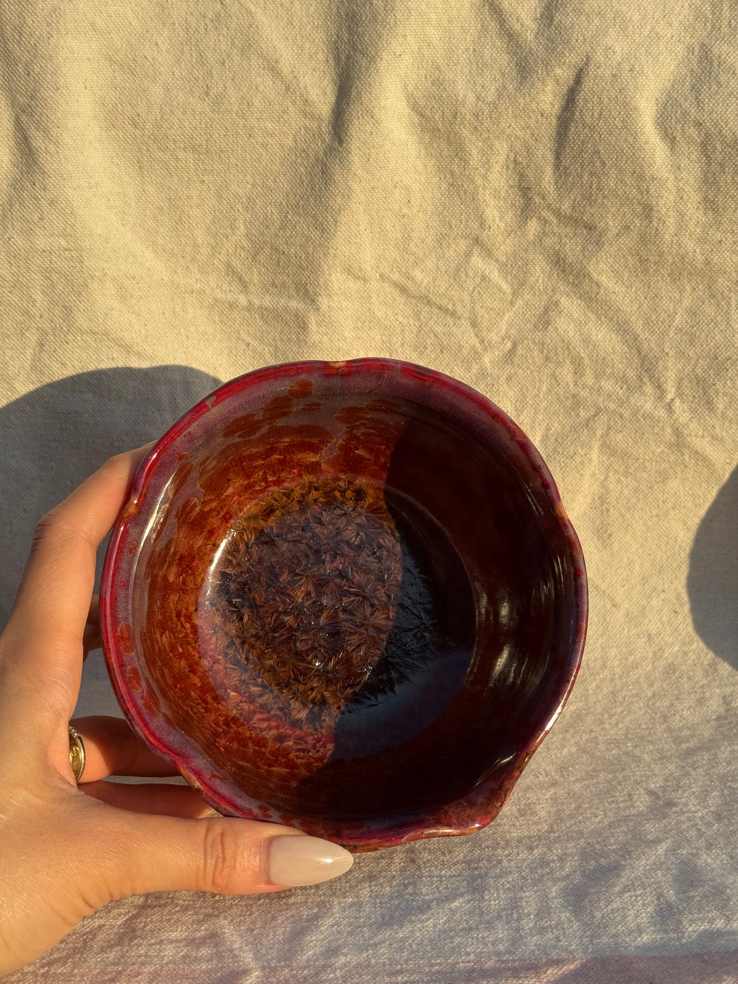 MATCHA BOWL FLORAL DEEP PURPLE KATAKUCHI 🌸