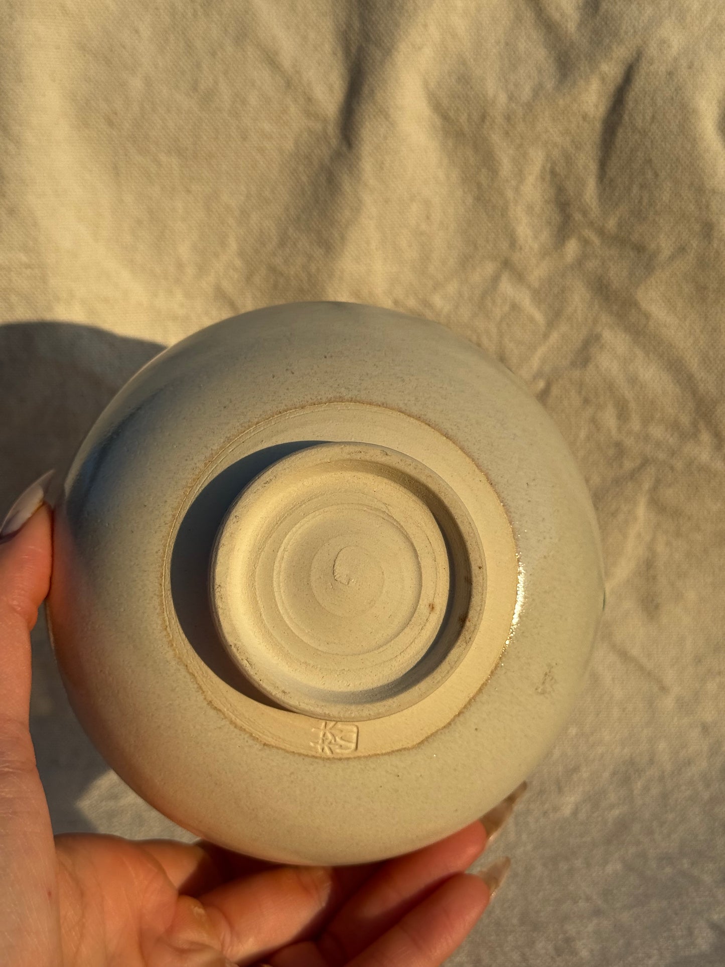 MATCHA BOWL KYO YAKI WHITE GREEN DRIPPING GLAZE 🌸