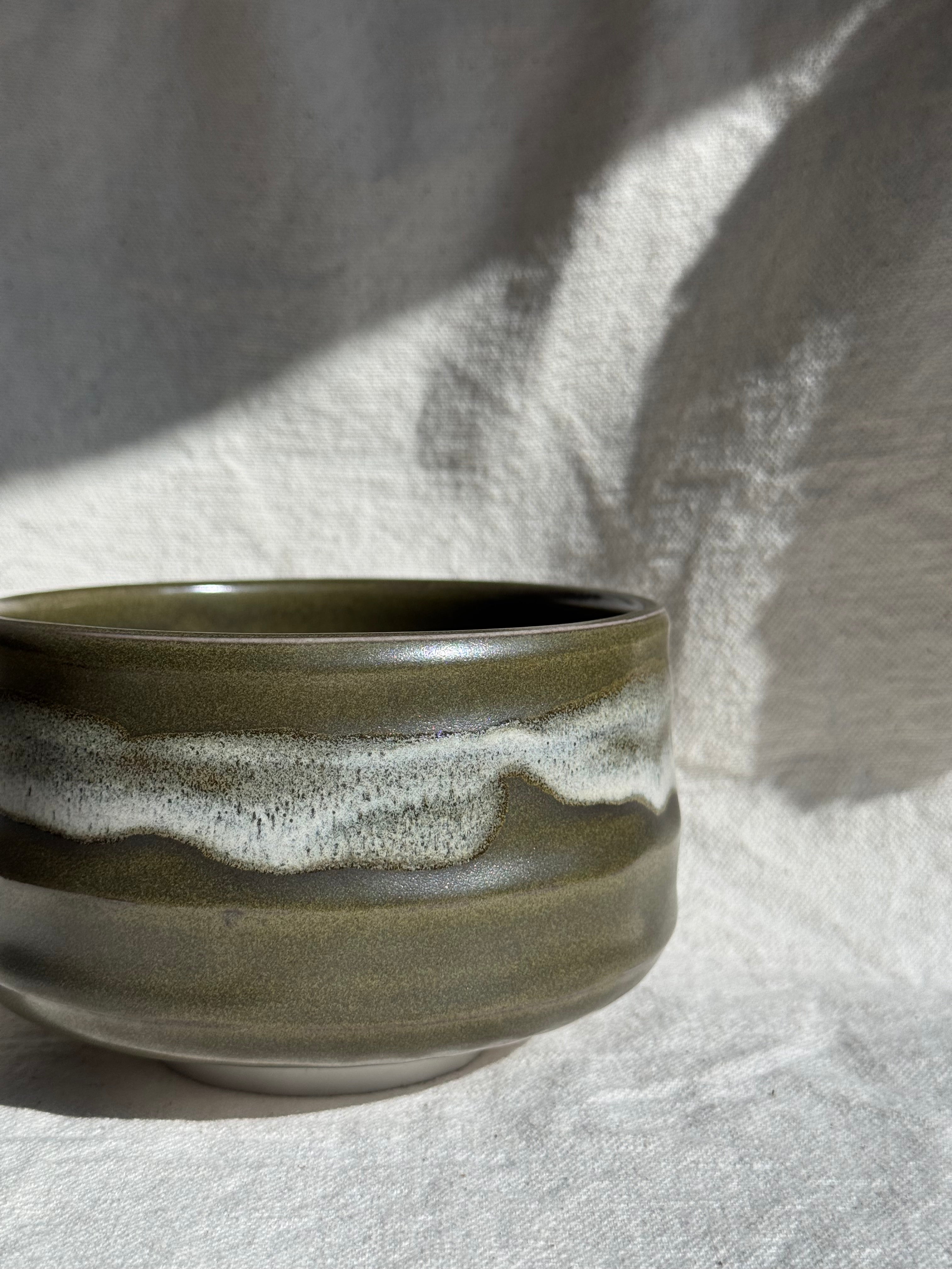 MATCHA BOWL MINO YAKI GREEN GLAZE