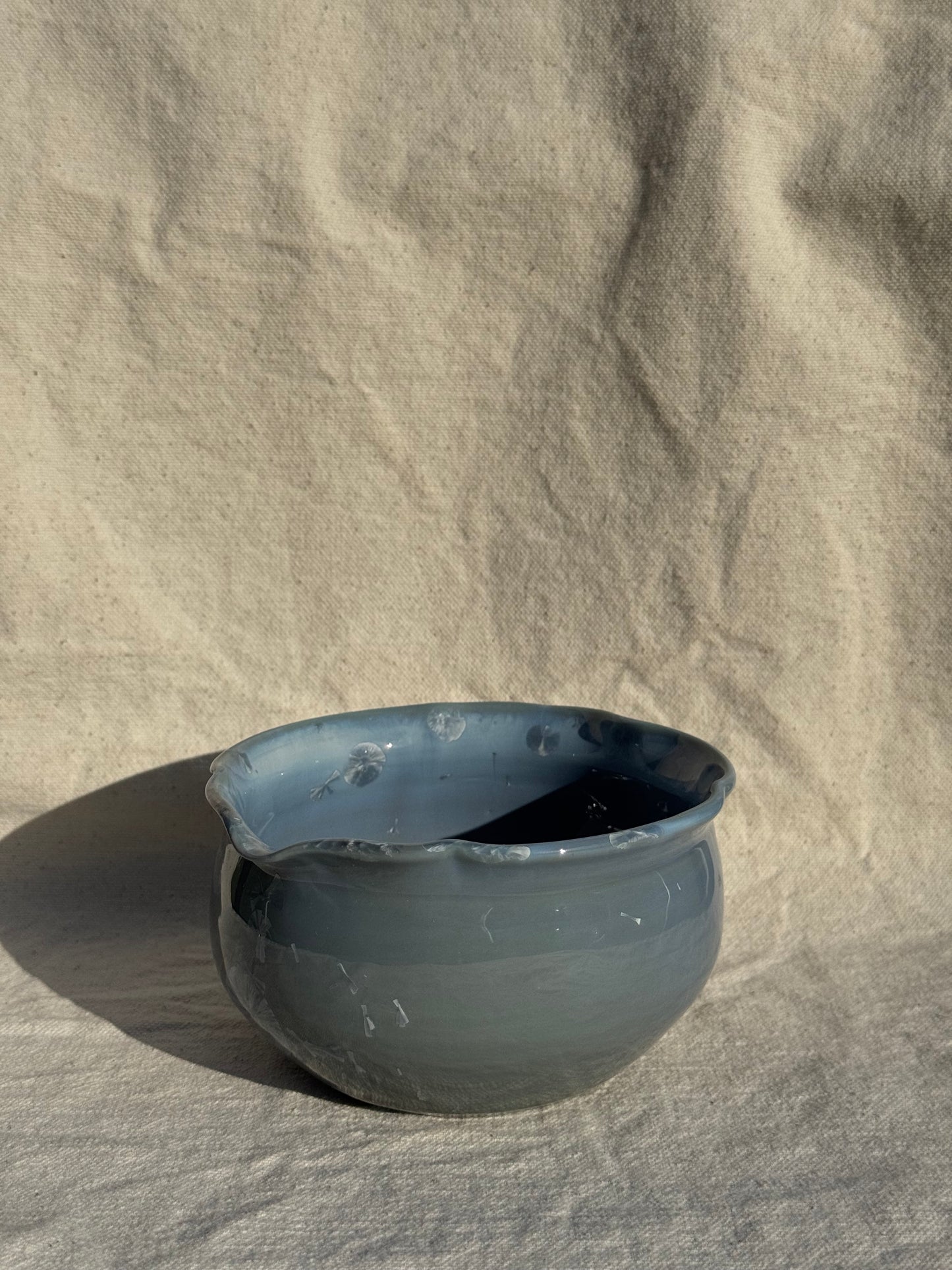MATCHA BOWL BLUE GREEN FLORAL KATAKUCHI 🌸
