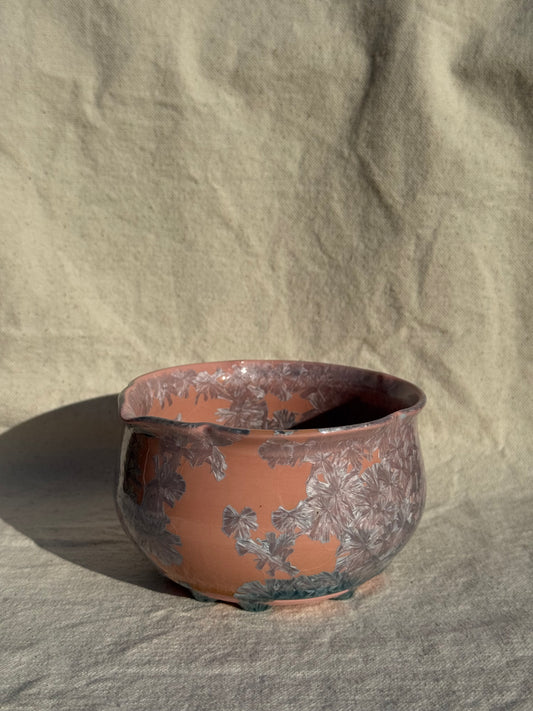 MATCHA BOWL CORAL PEACHY FLORAL KATAKUCHI 🌸
