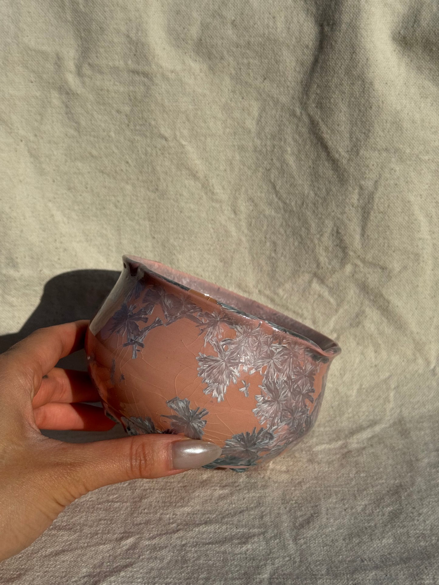 MATCHA BOWL CORAL PEACHY FLORAL KATAKUCHI 🌸