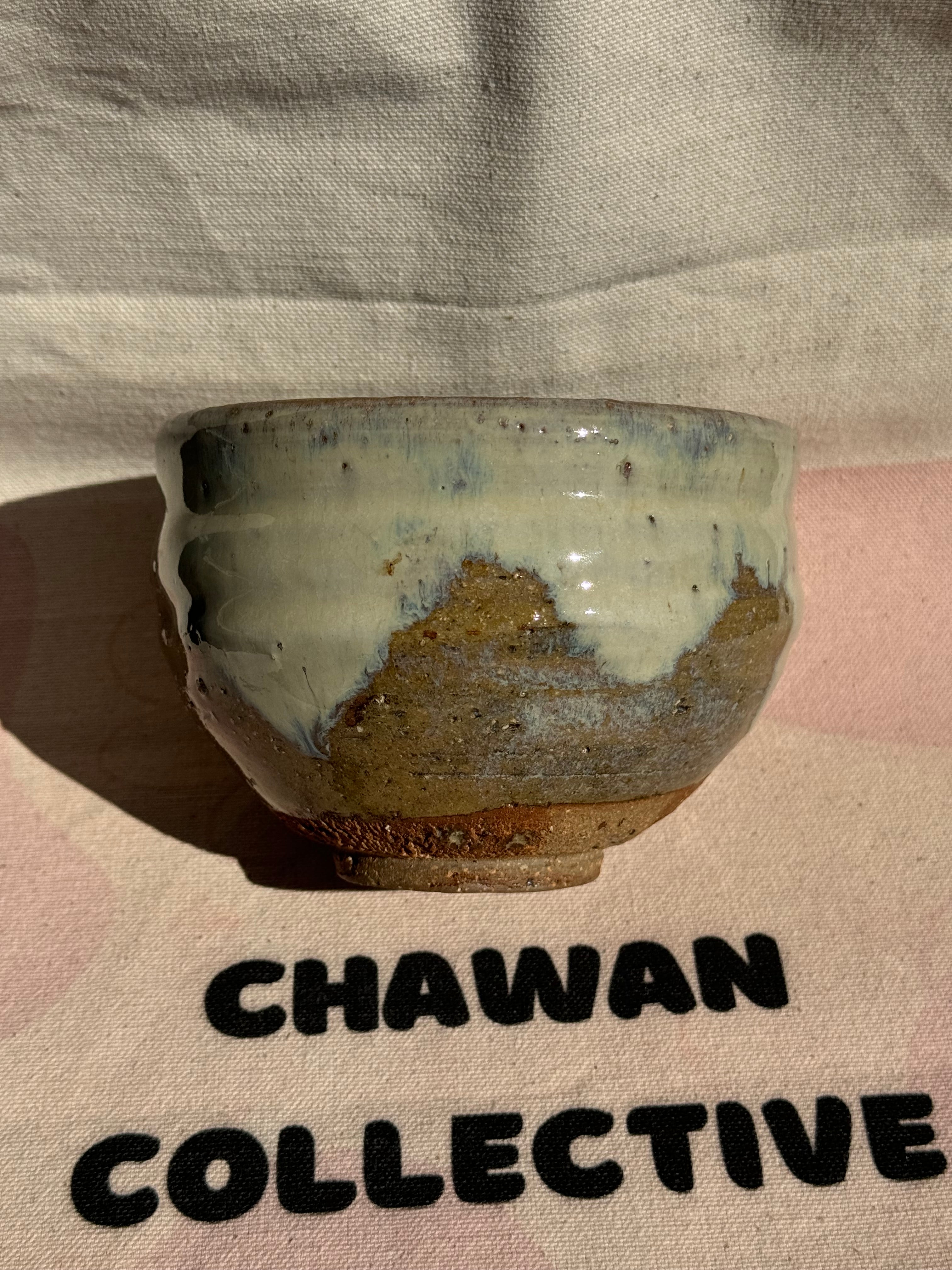 Tea Bowl Brown Beigie Drip Glaze - Thumbnail 3