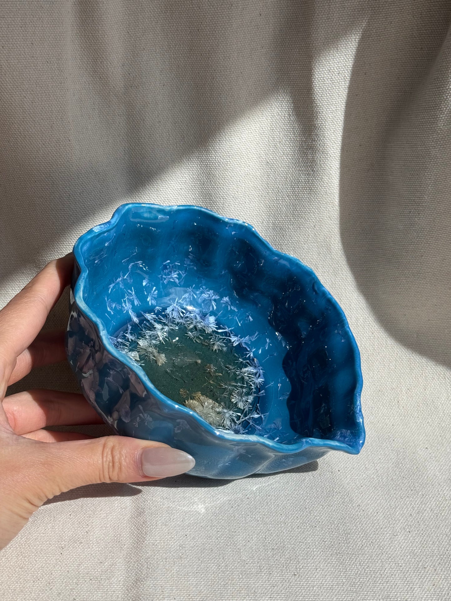 MATCHA BOWL AQUA BLUE SEASHELL KATAKUCHI 🌸