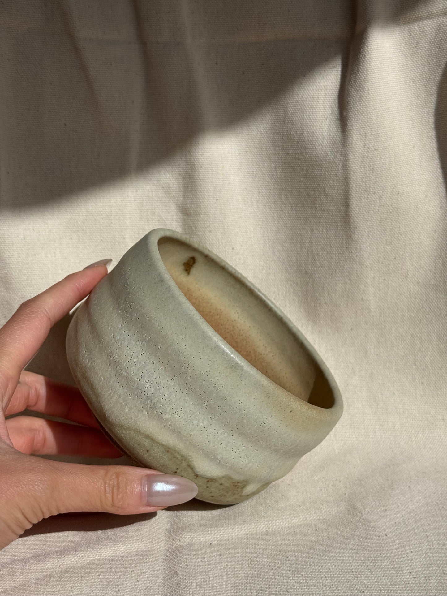 MATCHA BOWL DRIPPING CREAM GLAZE 🌸