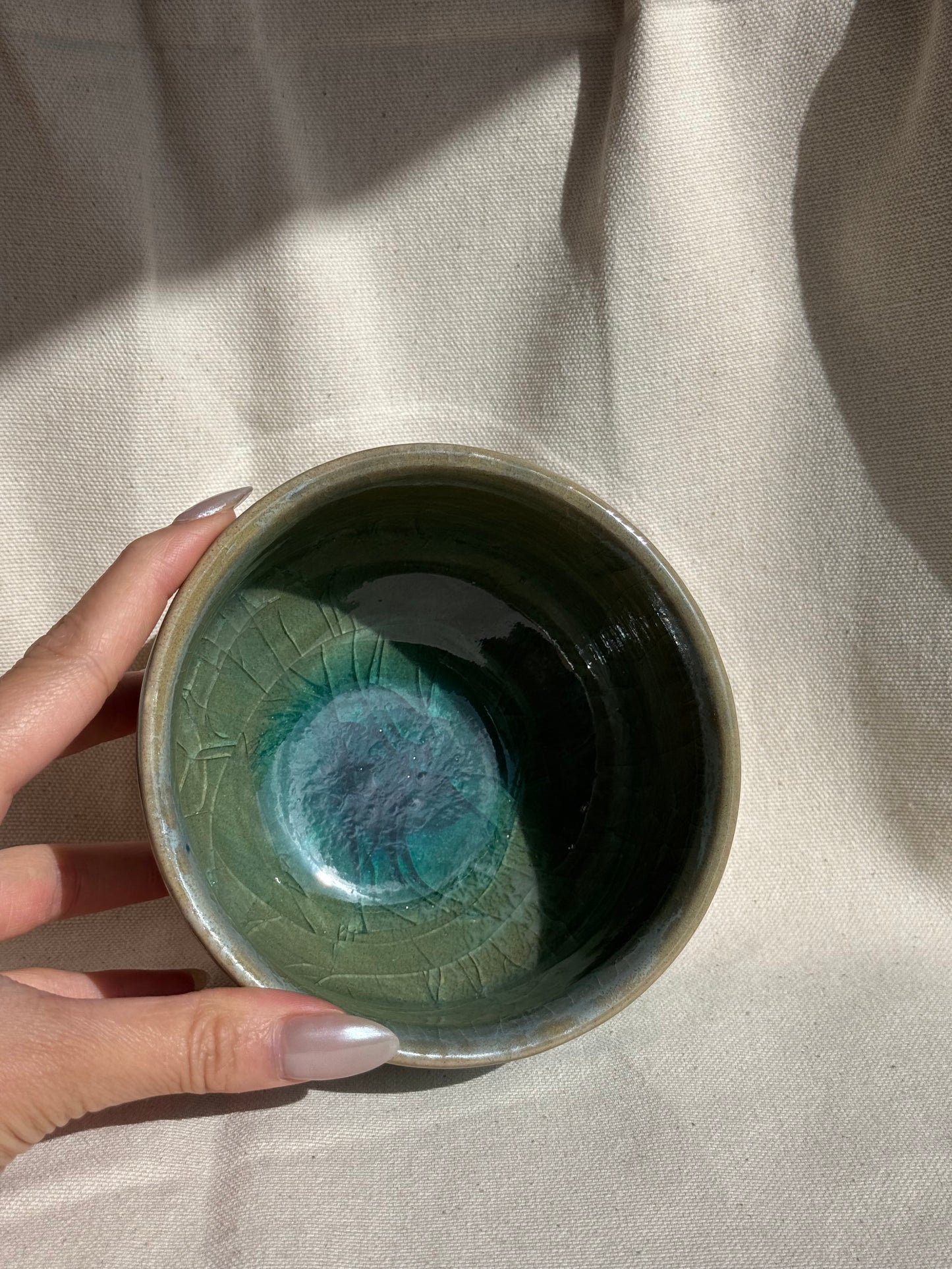 MATCHA BOWL DRIPPING BLUE GLAZE 🌸