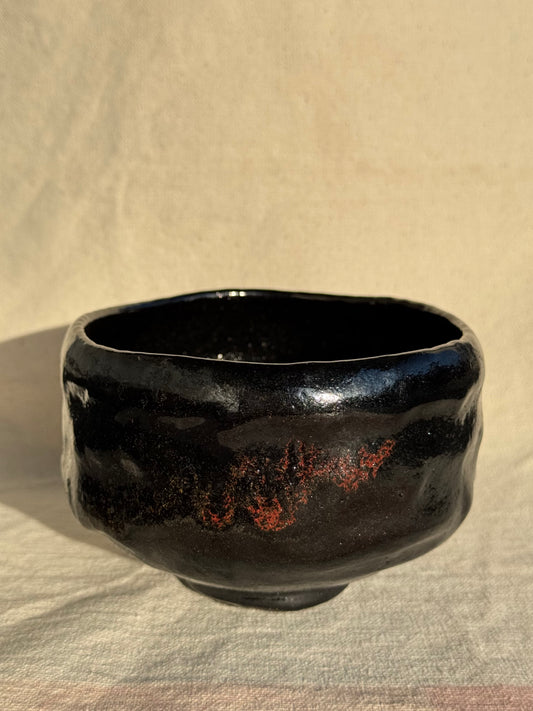 MATCHA TEA BOWL KURO RAKU 🌸