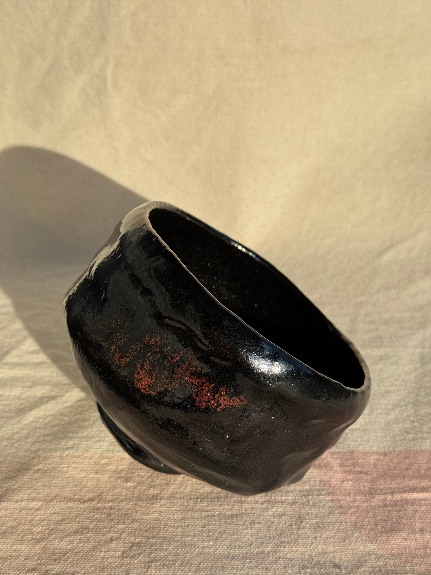 MATCHA TEA BOWL KURO RAKU 🌸