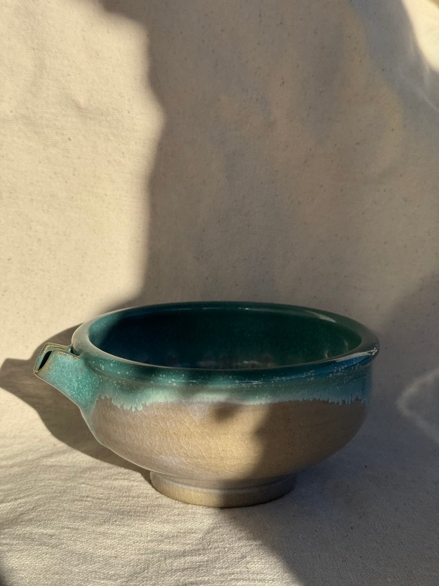 TEA BOWL BEIGIE GREEN OMBRE KATAKUCHI 🌸