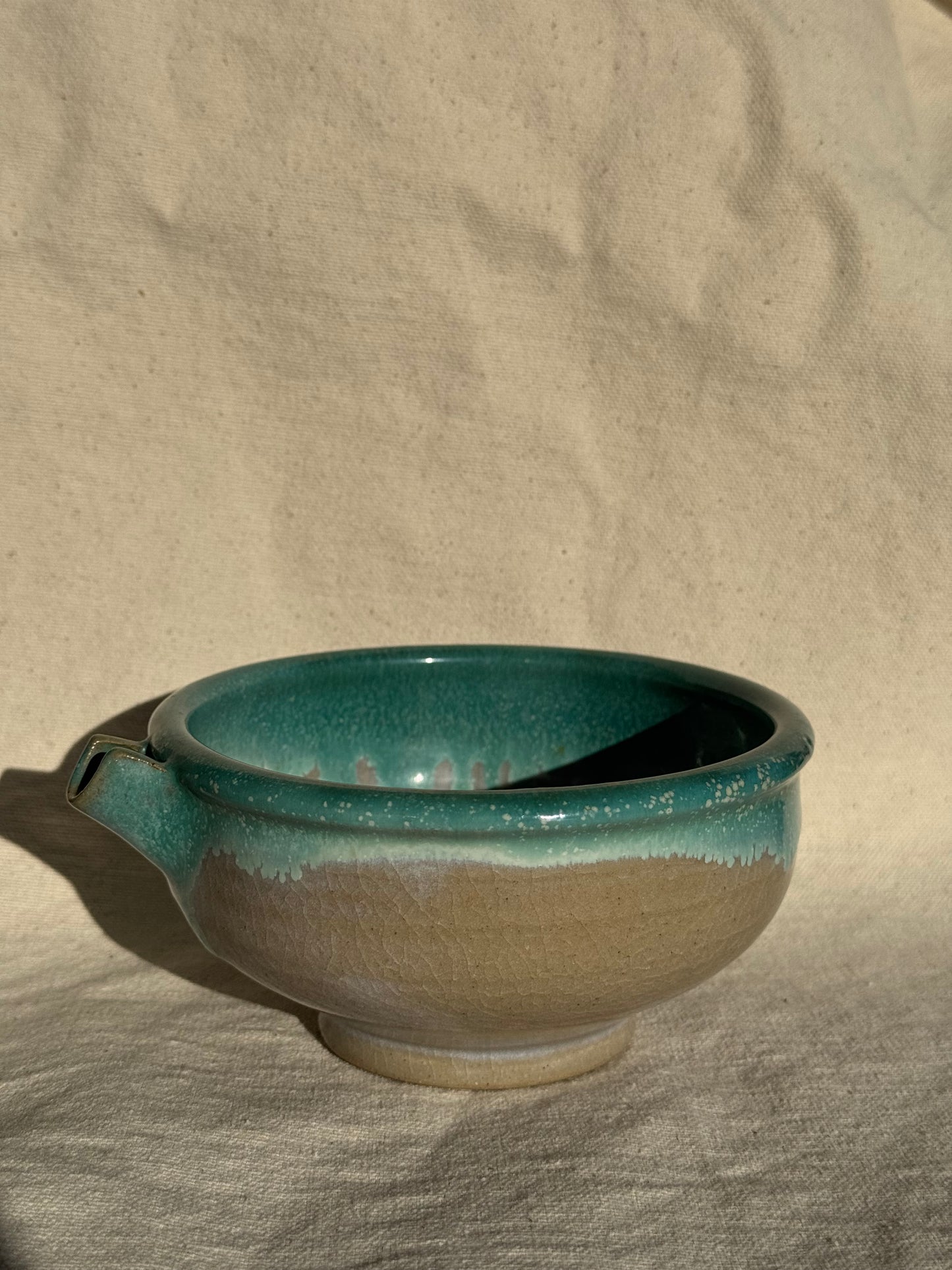 TEA BOWL BEIGIE GREEN OMBRE KATAKUCHI 🌸