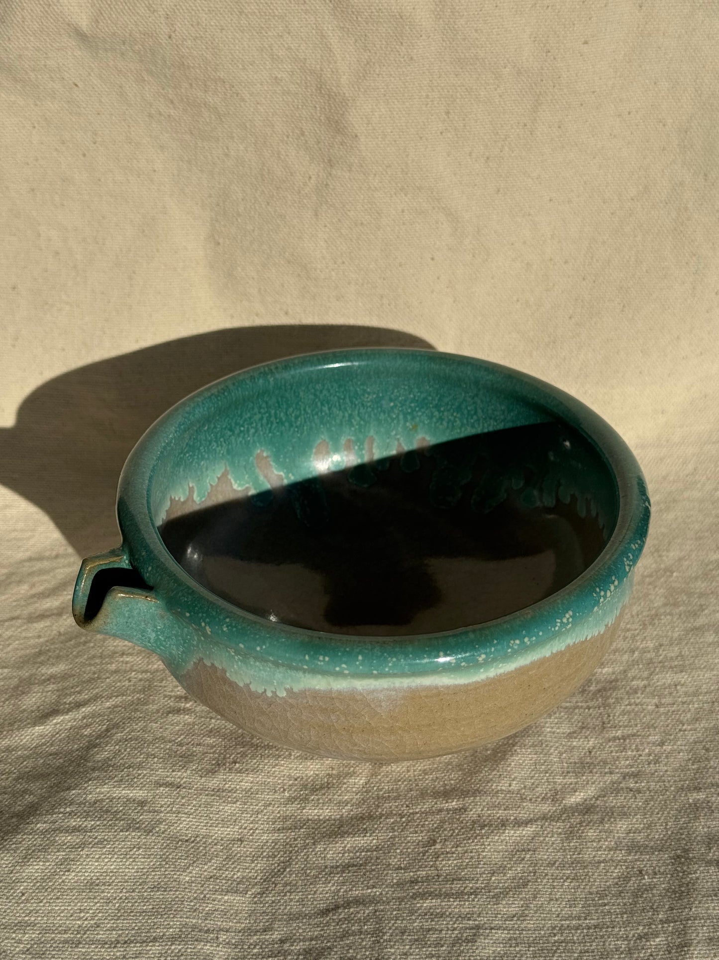 TEA BOWL BEIGIE GREEN OMBRE KATAKUCHI 🌸